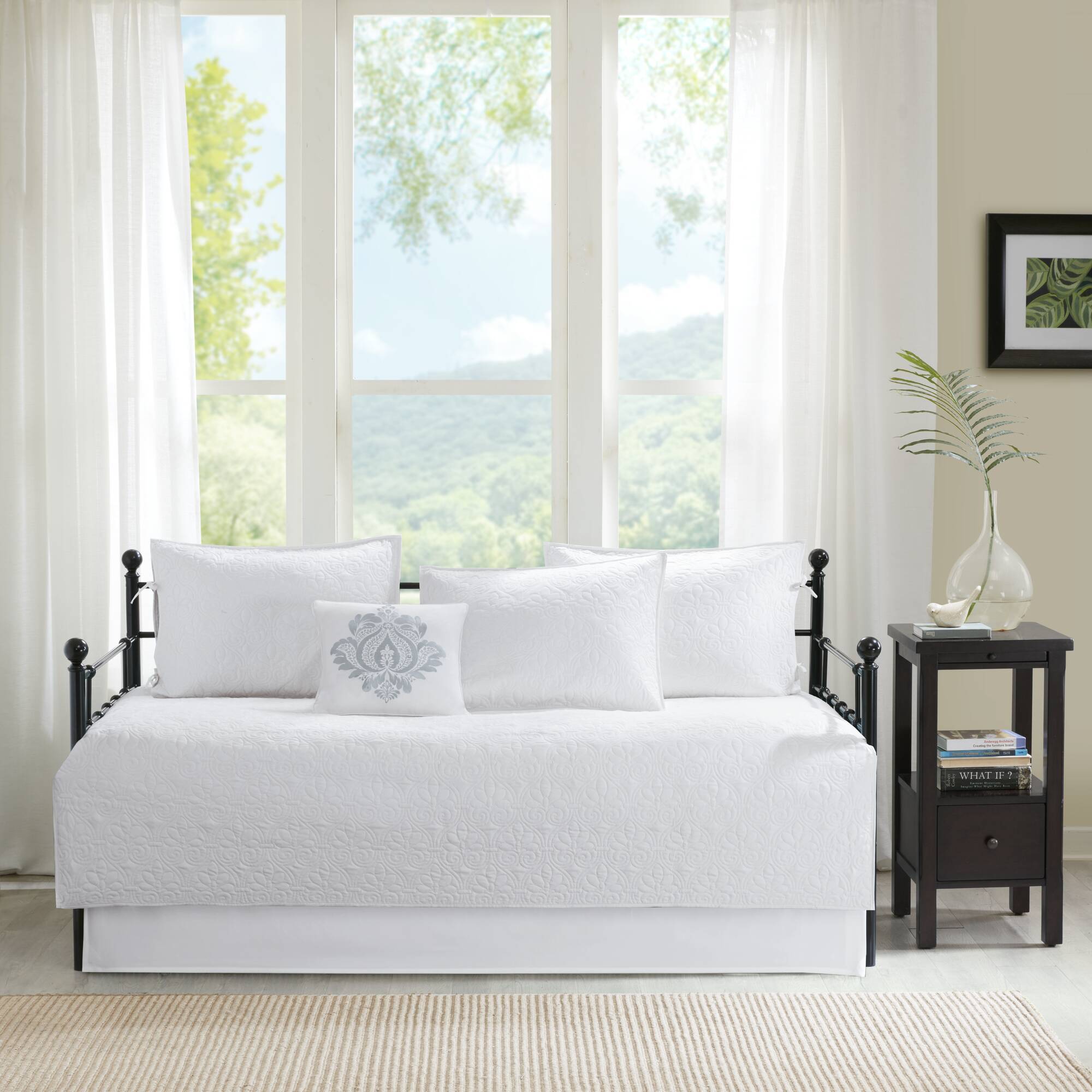 Quebec - Twin Reversible Daybed Cover (Set of 6) - White