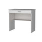 Chloe White Storage Desk with Drawer and Shelf