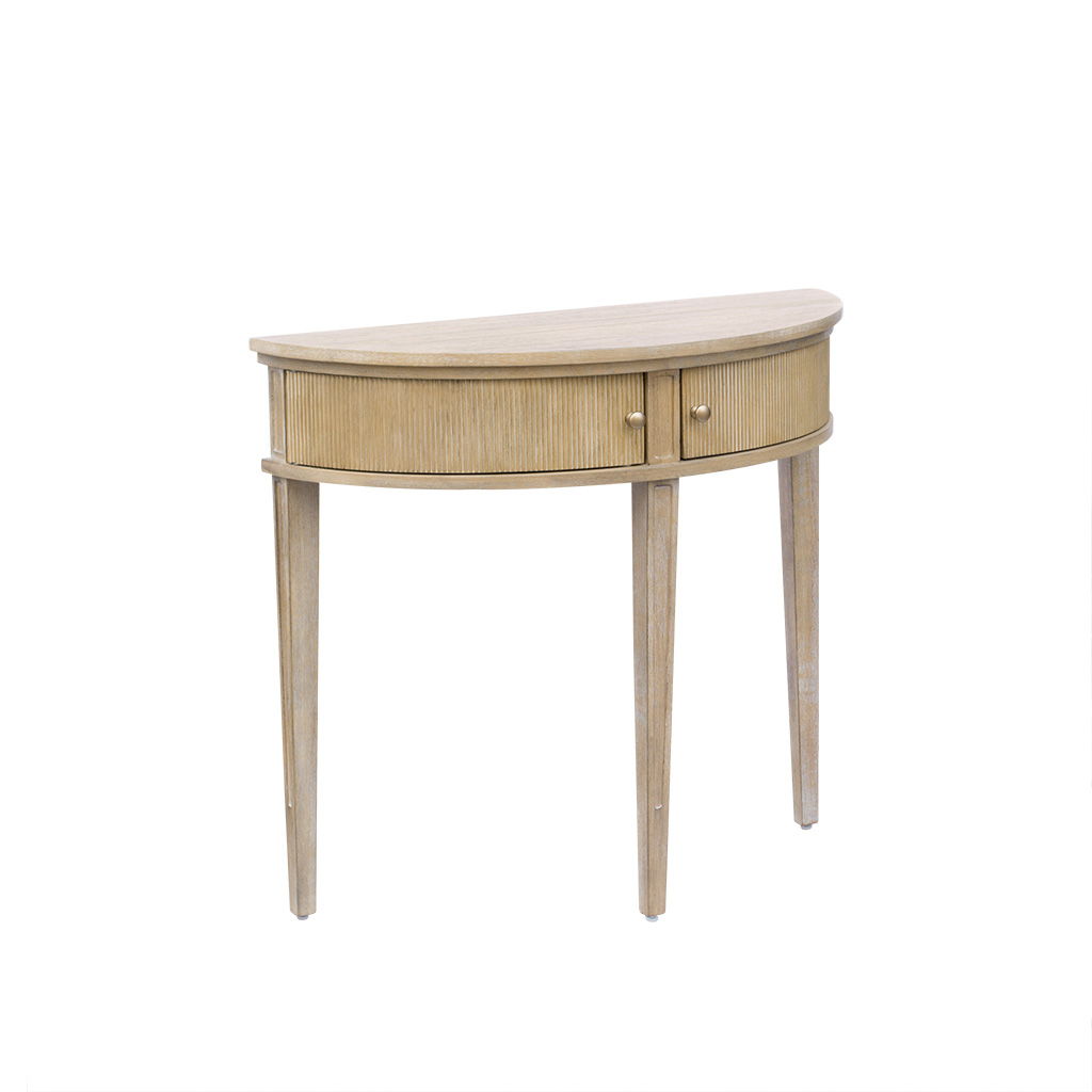 Crestview - Vintage Storage Console Table - Reclaimed Wheat