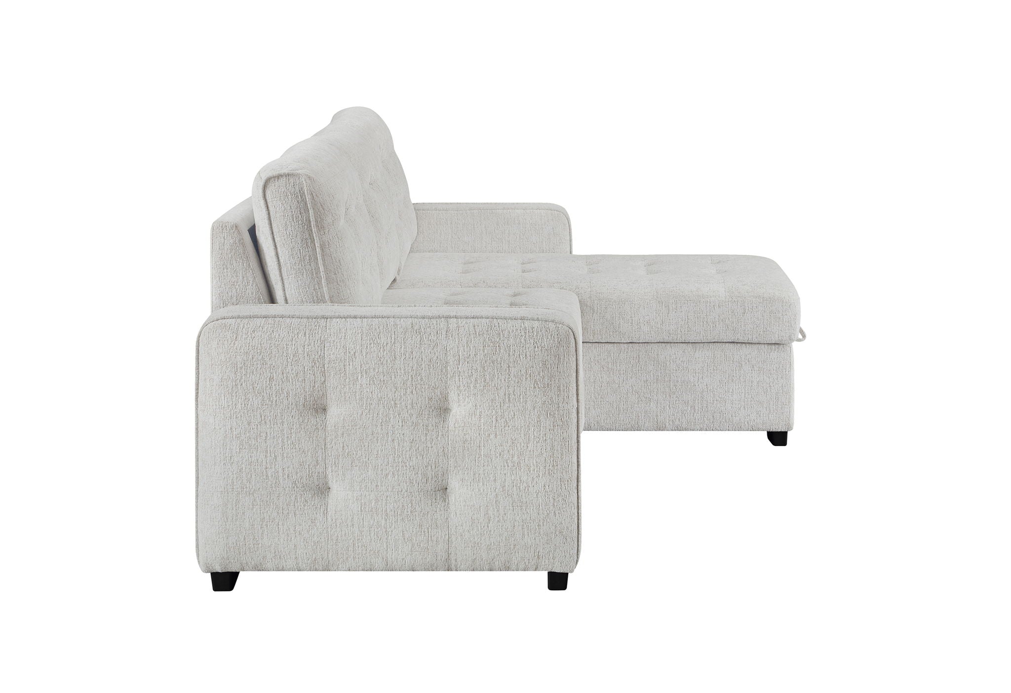 U0707 - Reversible Sofa Bed With Drop Down Table And USB - Beige