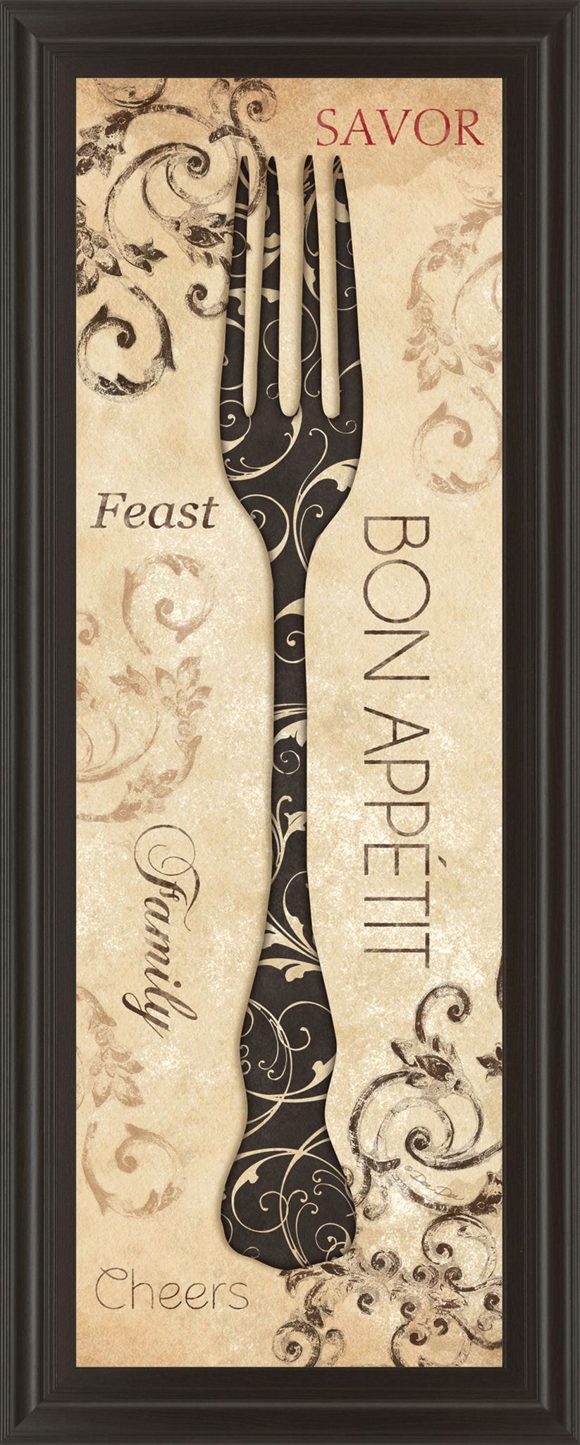 Bon Appetite By Dee Dee - Framed Print Wall Art - Beige