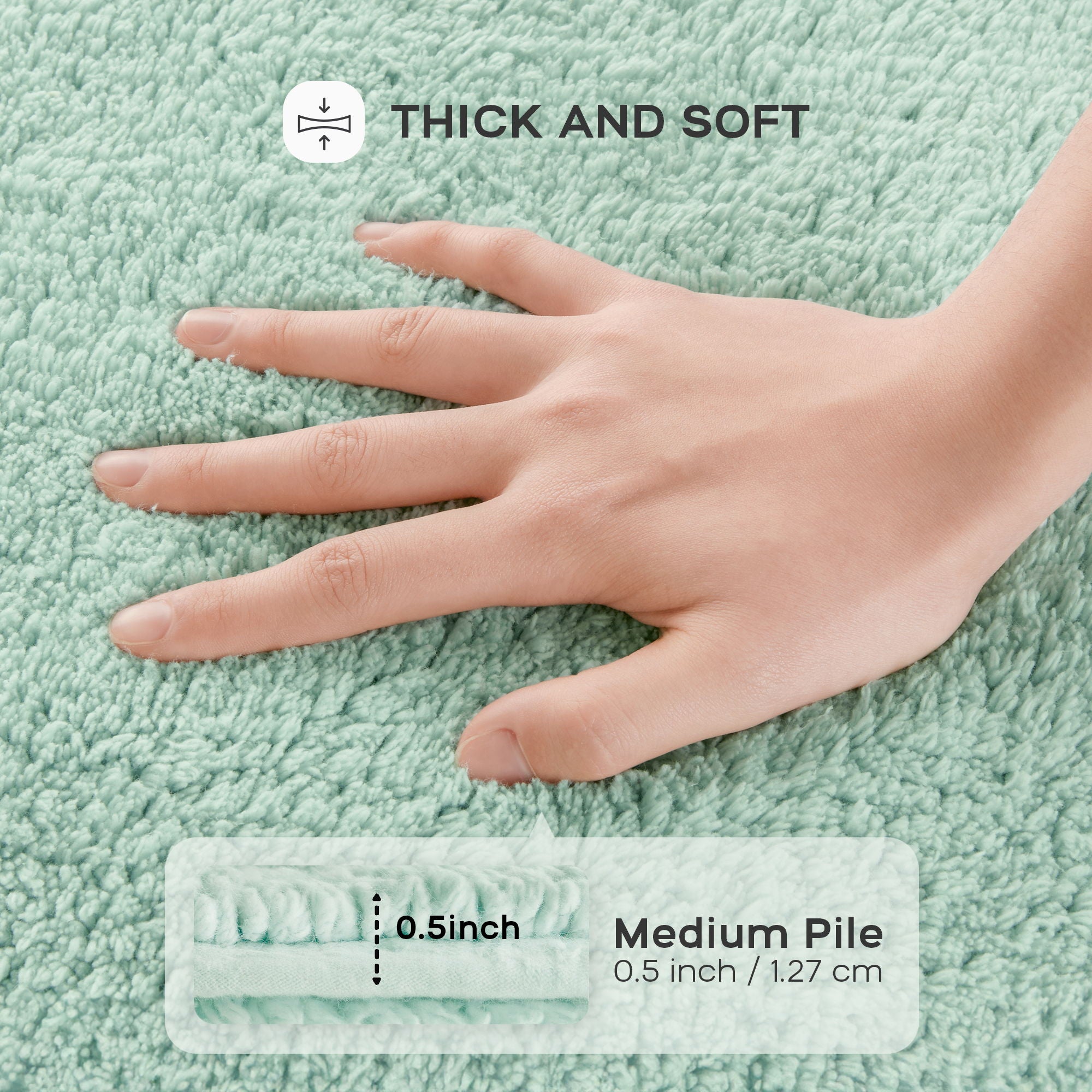 Splendor - 24" x 36" Tufted Reversible Bath Rug - Green