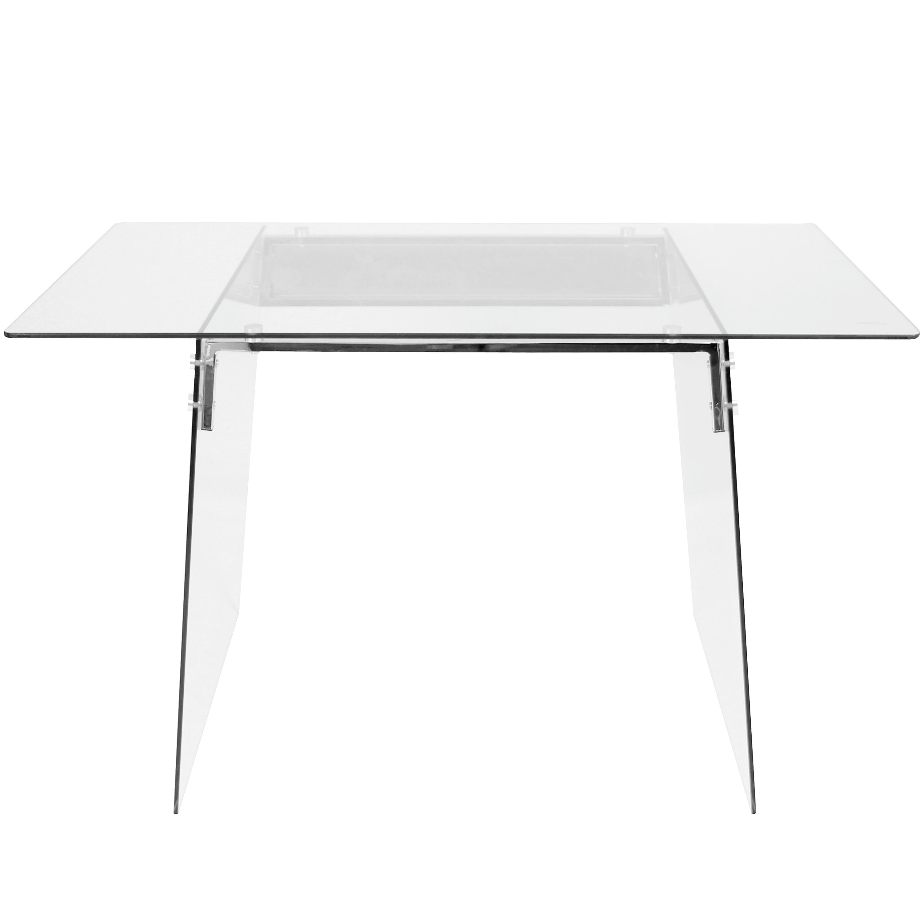 Glacier - Contemporary Desk - Clear / Chrome