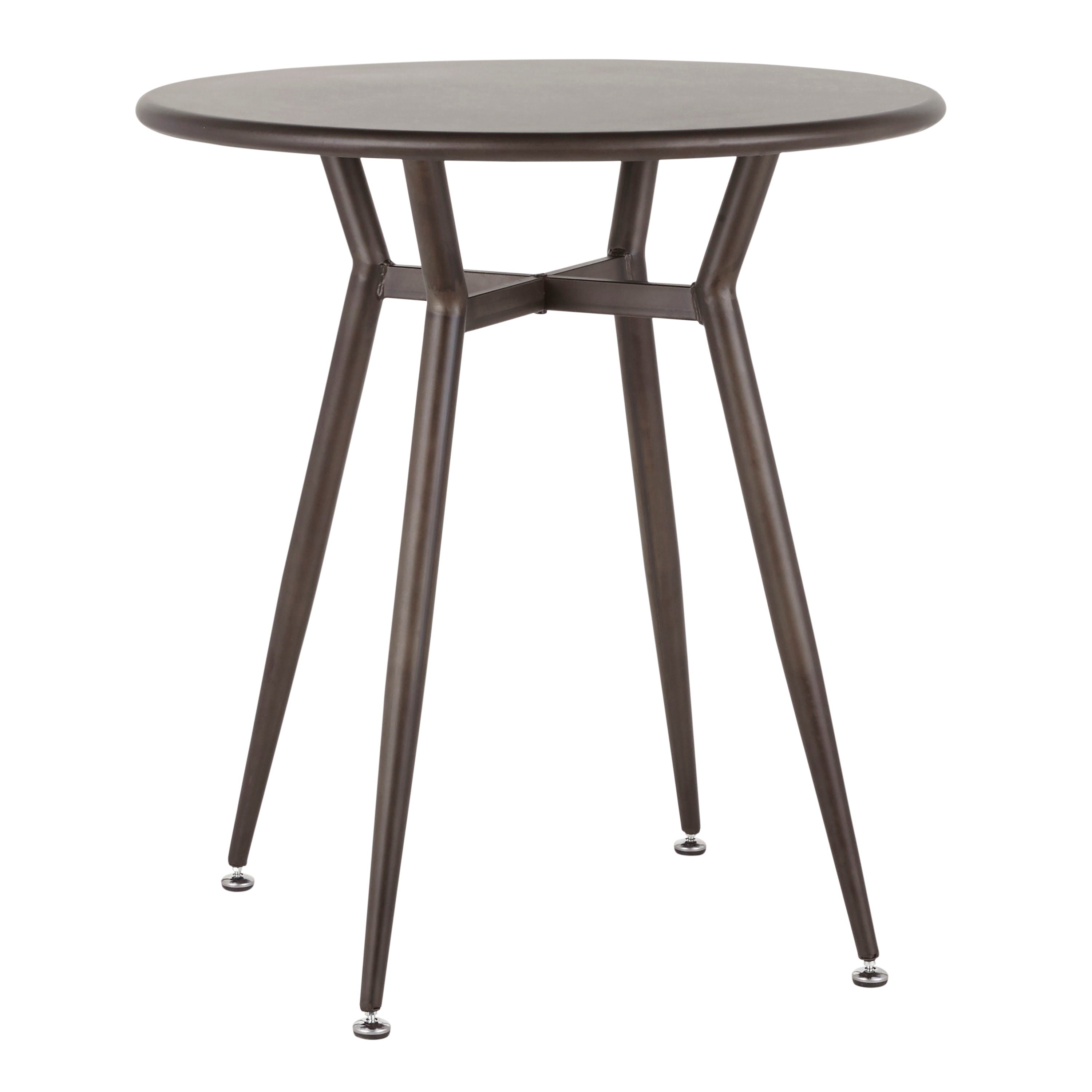 Clara - Industrial Round Dinette Table - Antique