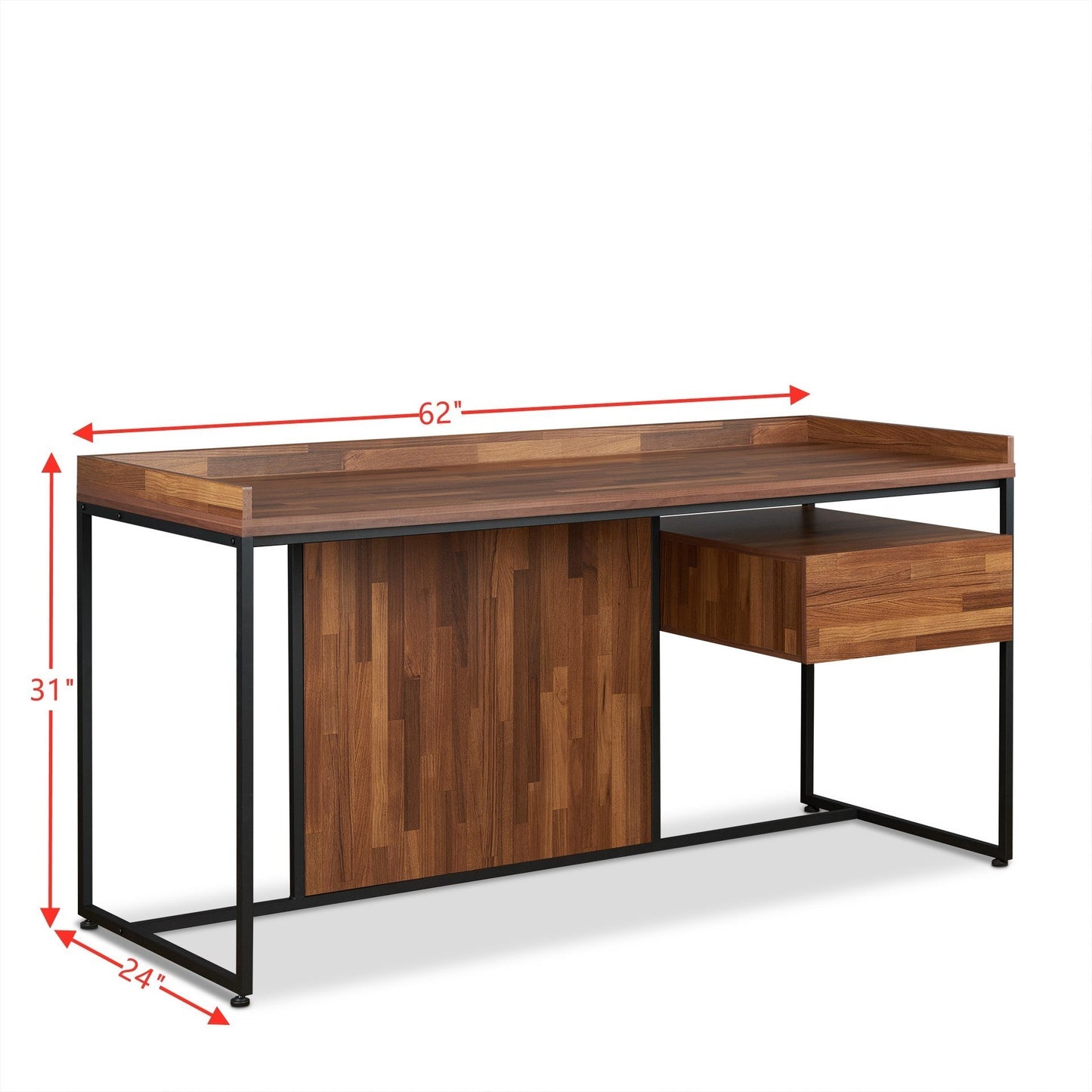 ACME Sara Desk in Walnut & Sandy Black 92445