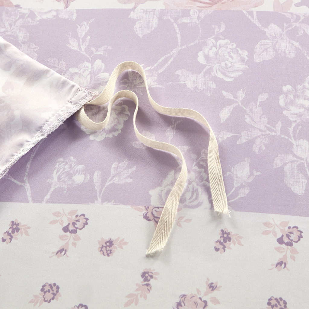 Oliena - Floral Paisley Twin Duvet Cover Set - Pink