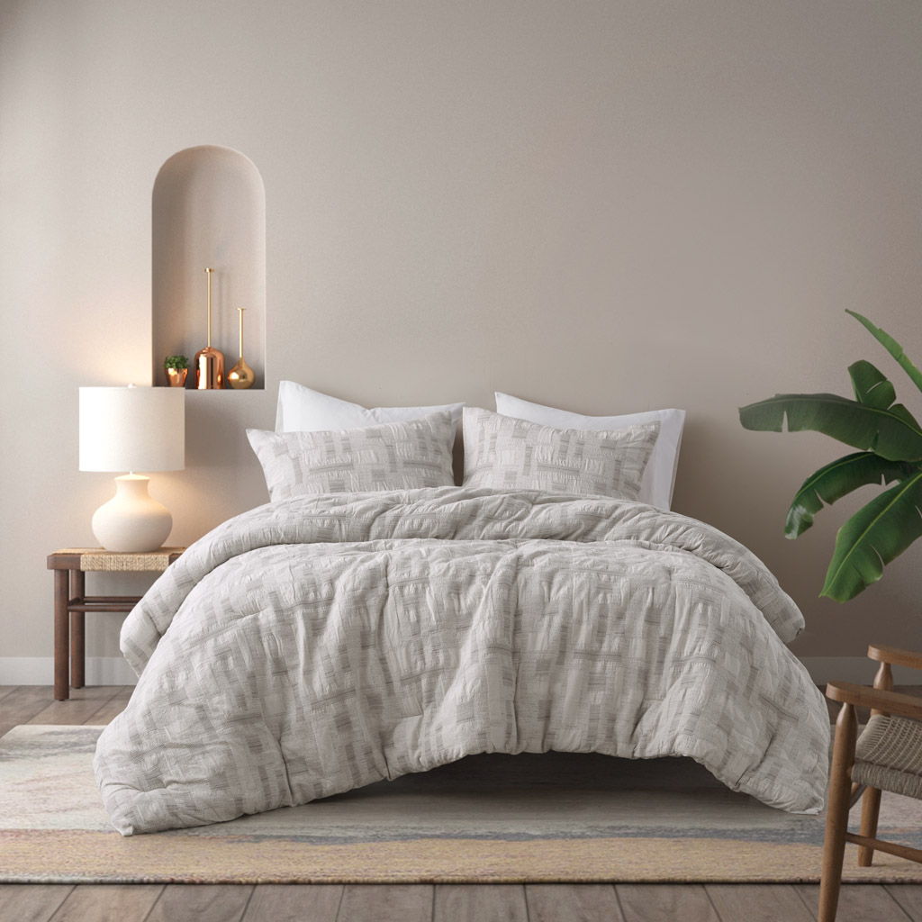 Cairo - 3 Piece King/California King Comforter Set - Ivory