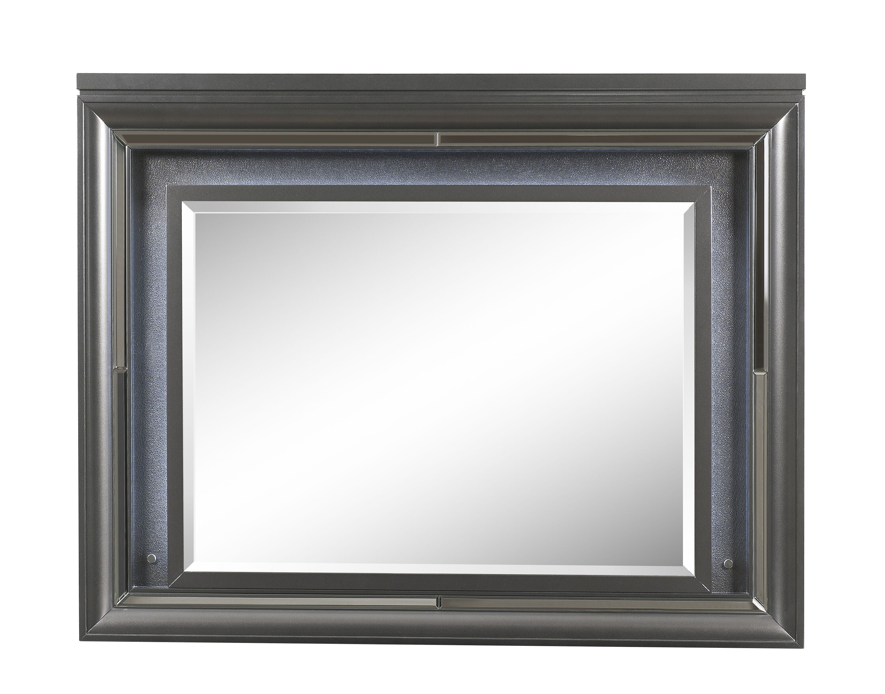 Sawyer - Metallic Mirror With LED - Gray