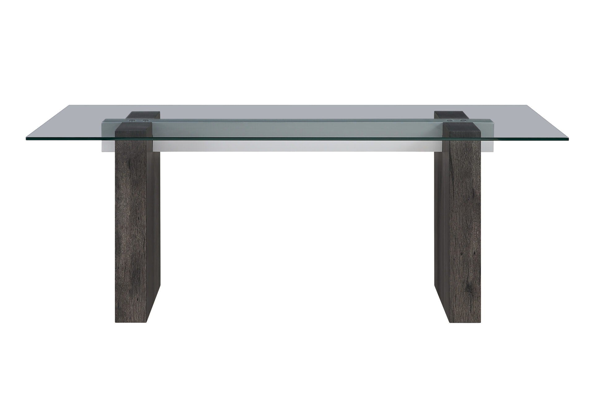 D4238 - Dining Table - Clear / Dark Brown