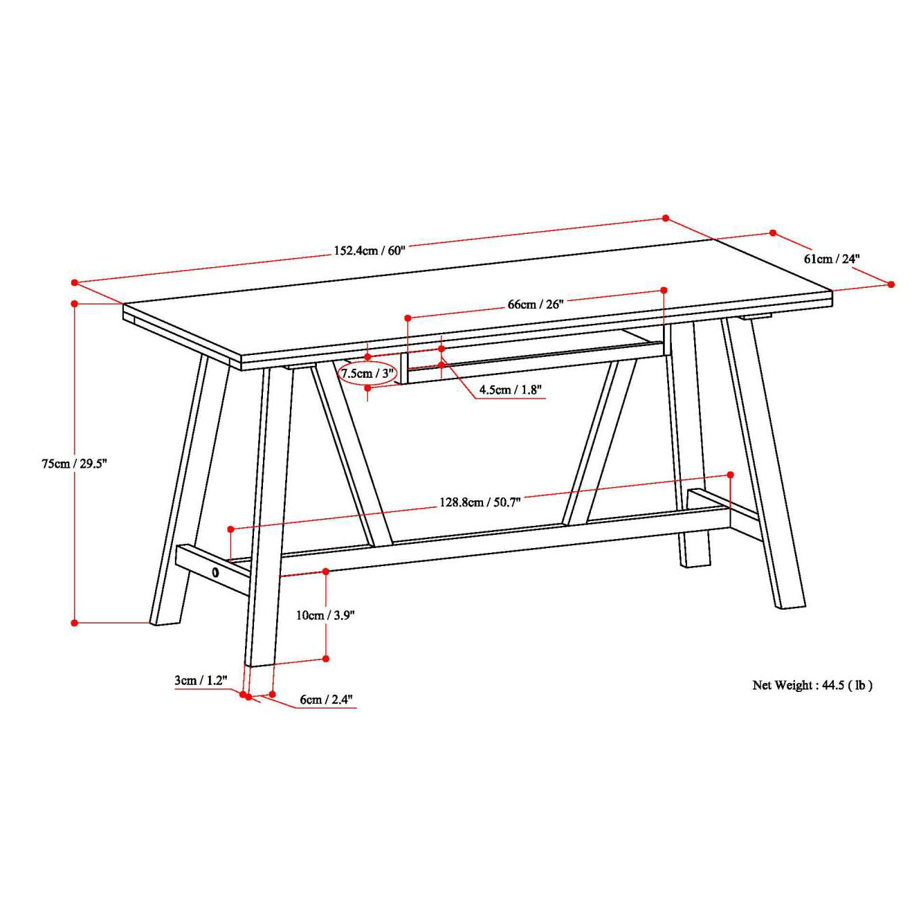 Dylan - Desk - Black