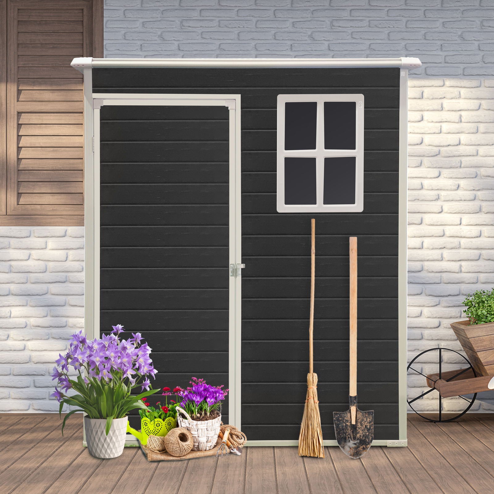 Outdoor Storage Shed Kit Perfect To Store Patio Furniture