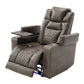 Power Motion Recliner with USB Charging Port and Hidden Arm Storage, Home Theater Seating with 2 Convenient Cup Holders Design and 360° Swivel Tray Table(old sku: SG000441AAA)