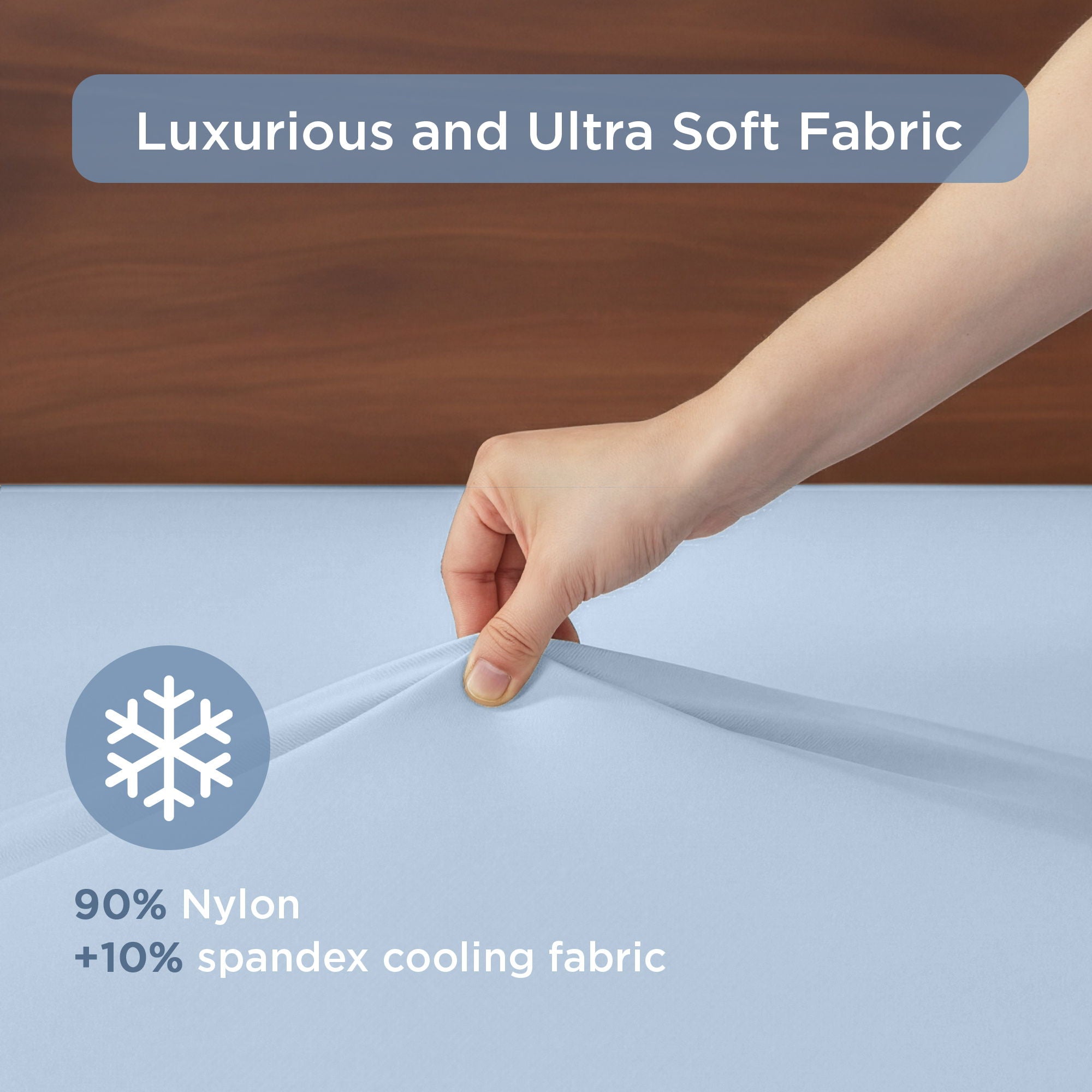 Ice Touch - King Sublime Serenity Luxury Sheet Set - Ice Blue