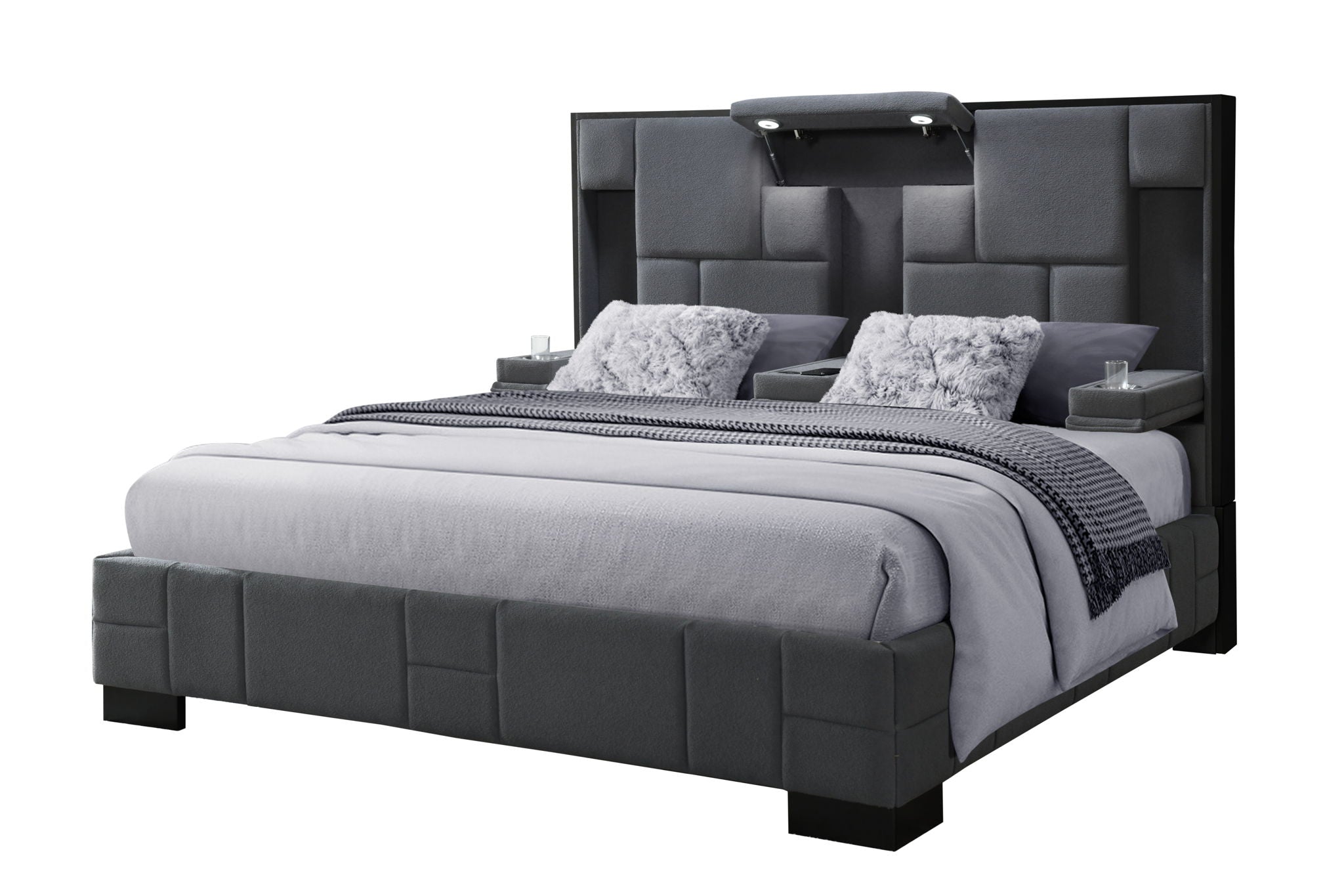 Oscar - King Bed Side Rails - Dark Gray
