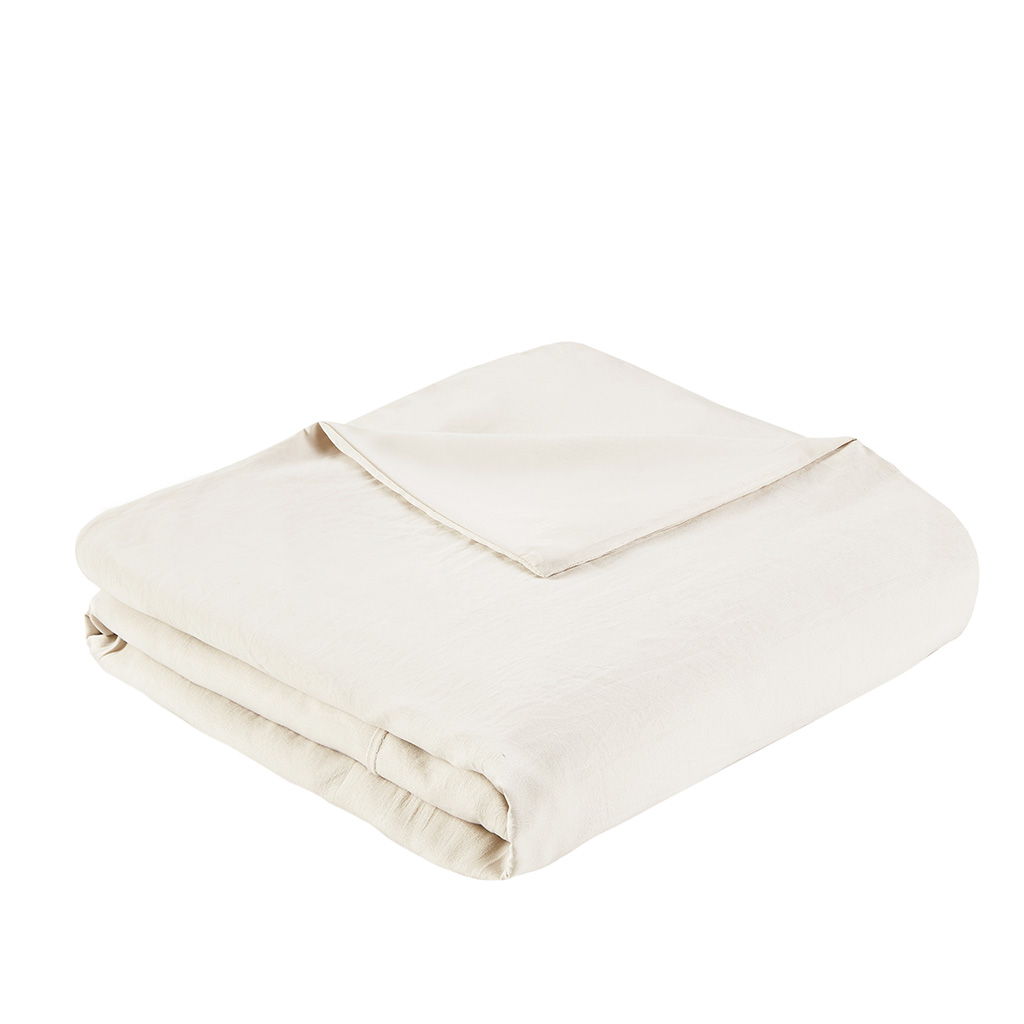 Porter - California King Soft Washed Pleated Comforter Set - Neutral