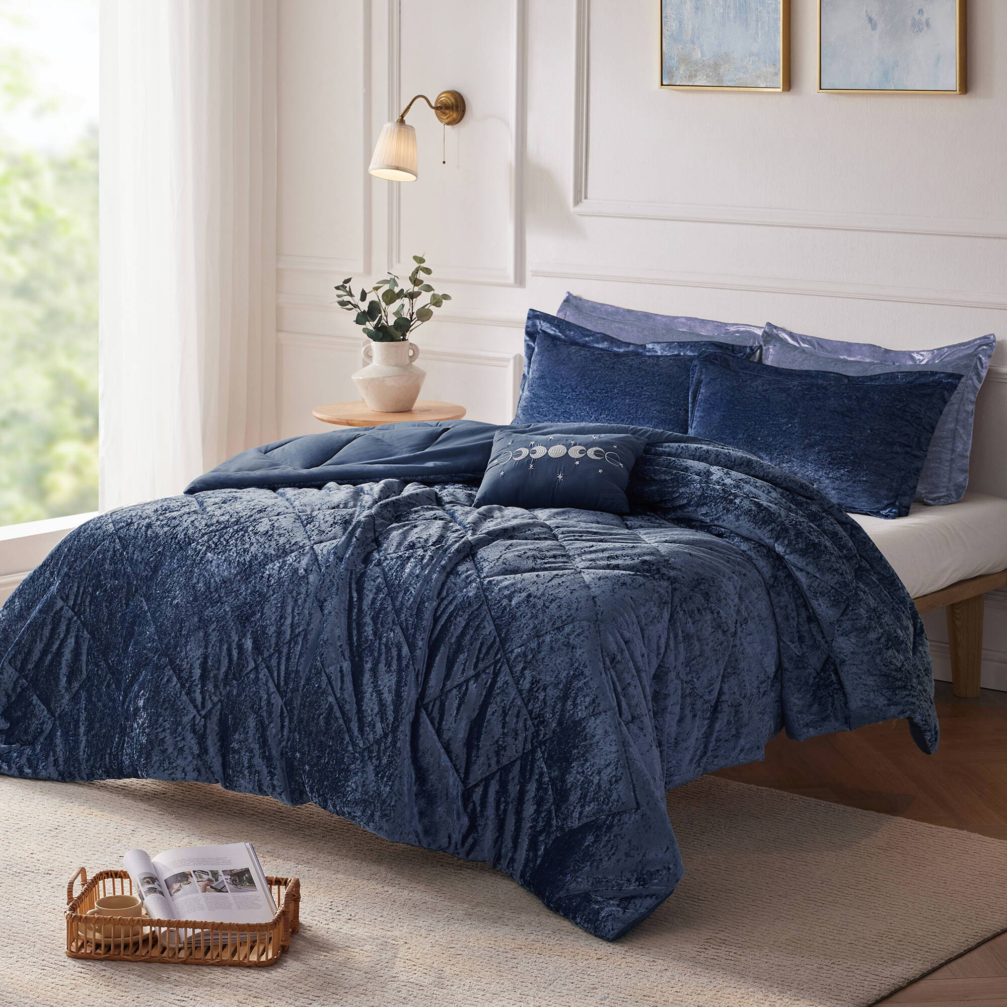 Felicia - Comforter Set - Navy
