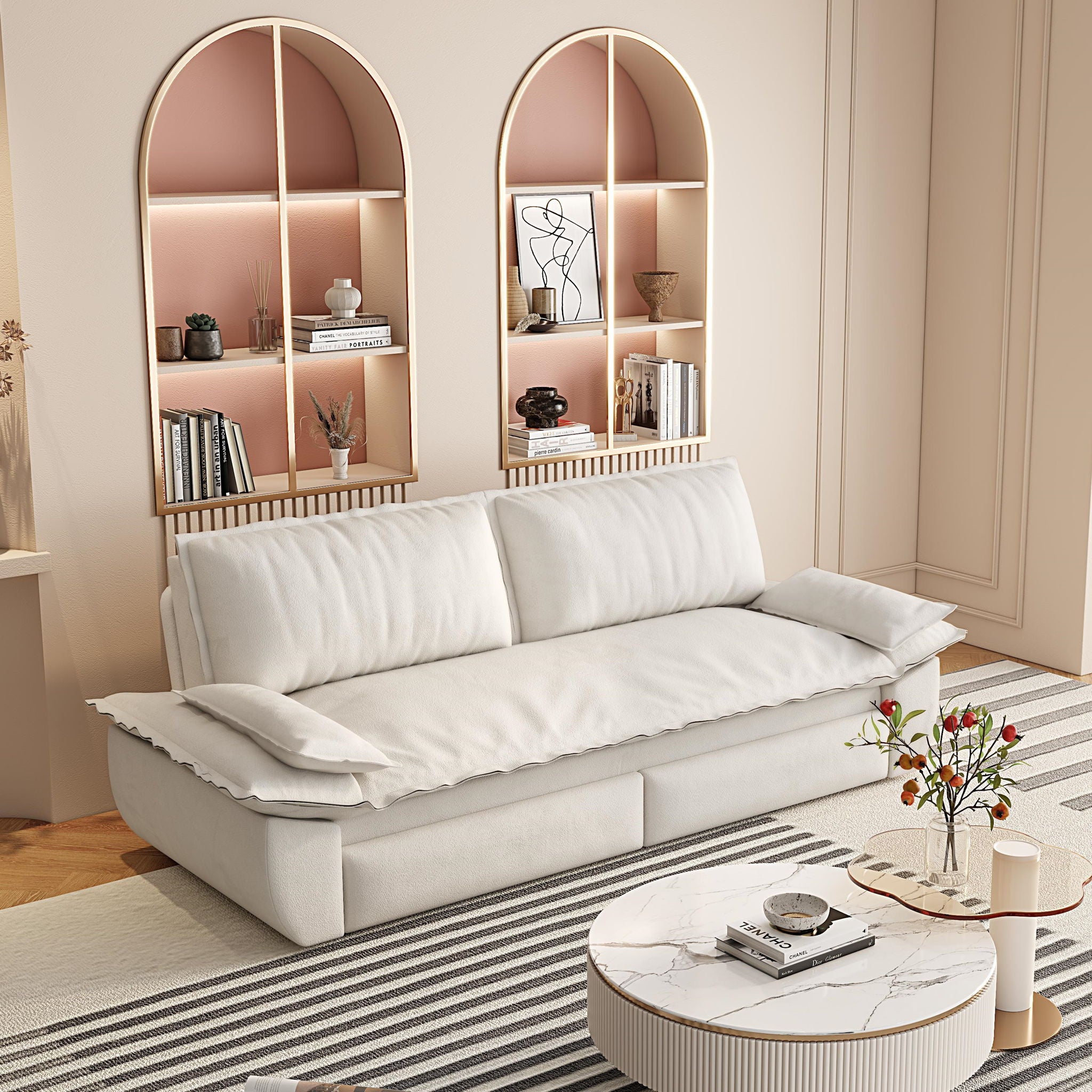 Queen Pull Out Bed, 3 In 1 Convertible Sleeper Sofa