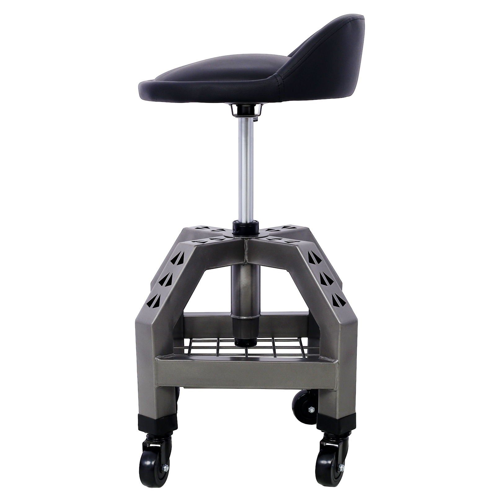 Pneumatic 360 Degree Swivel Stool, Mechanics Rolling Creeper Seat, Heavy Duty Rolling Mechanics Stool, Shop Stool With Casters