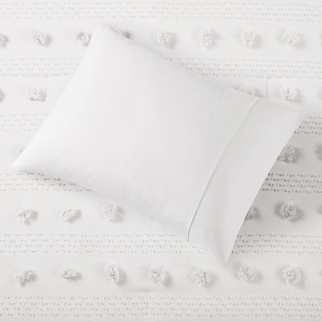 Lucy - Clip Jacquard Full Comforter Set - Ivory