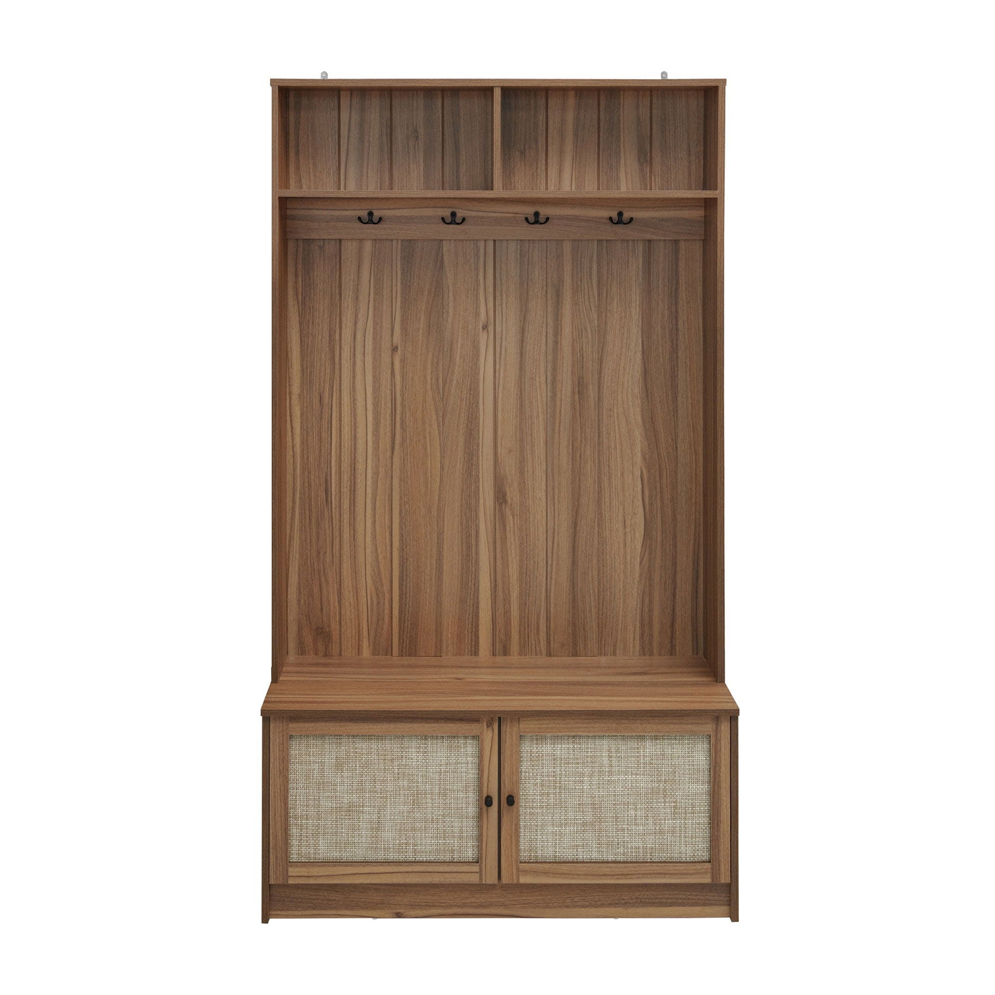 Modern Storage Closet For Bedroom, Entryway, Or Living Room - Walnut