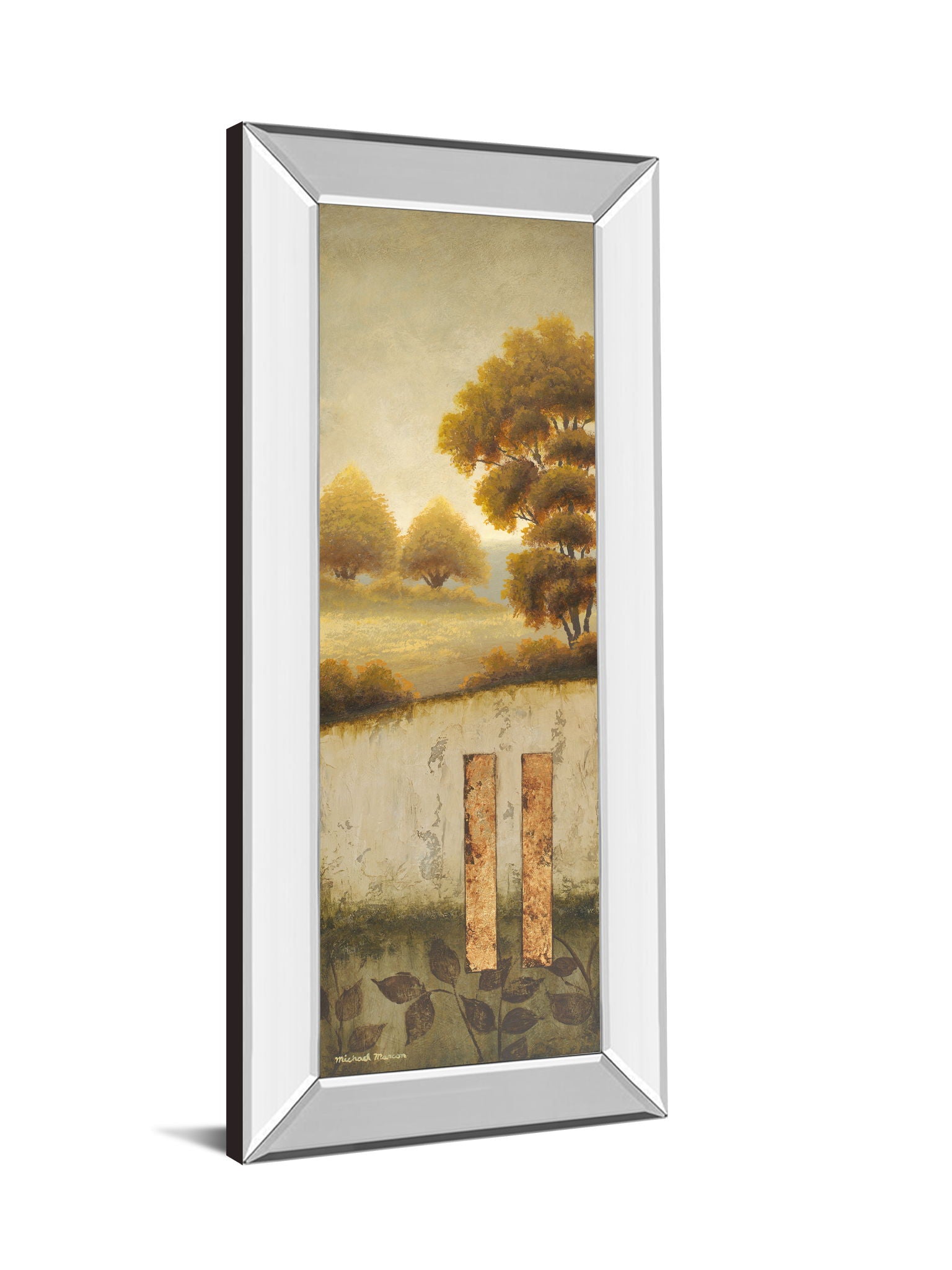 Beyond The Forest By Michael Marcon - Mirror Framed Print Wall Art - Beige