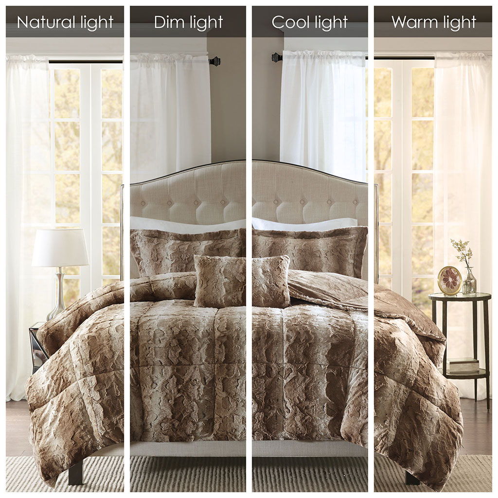 Zuri - King Comforter (Set of 4) - Tan