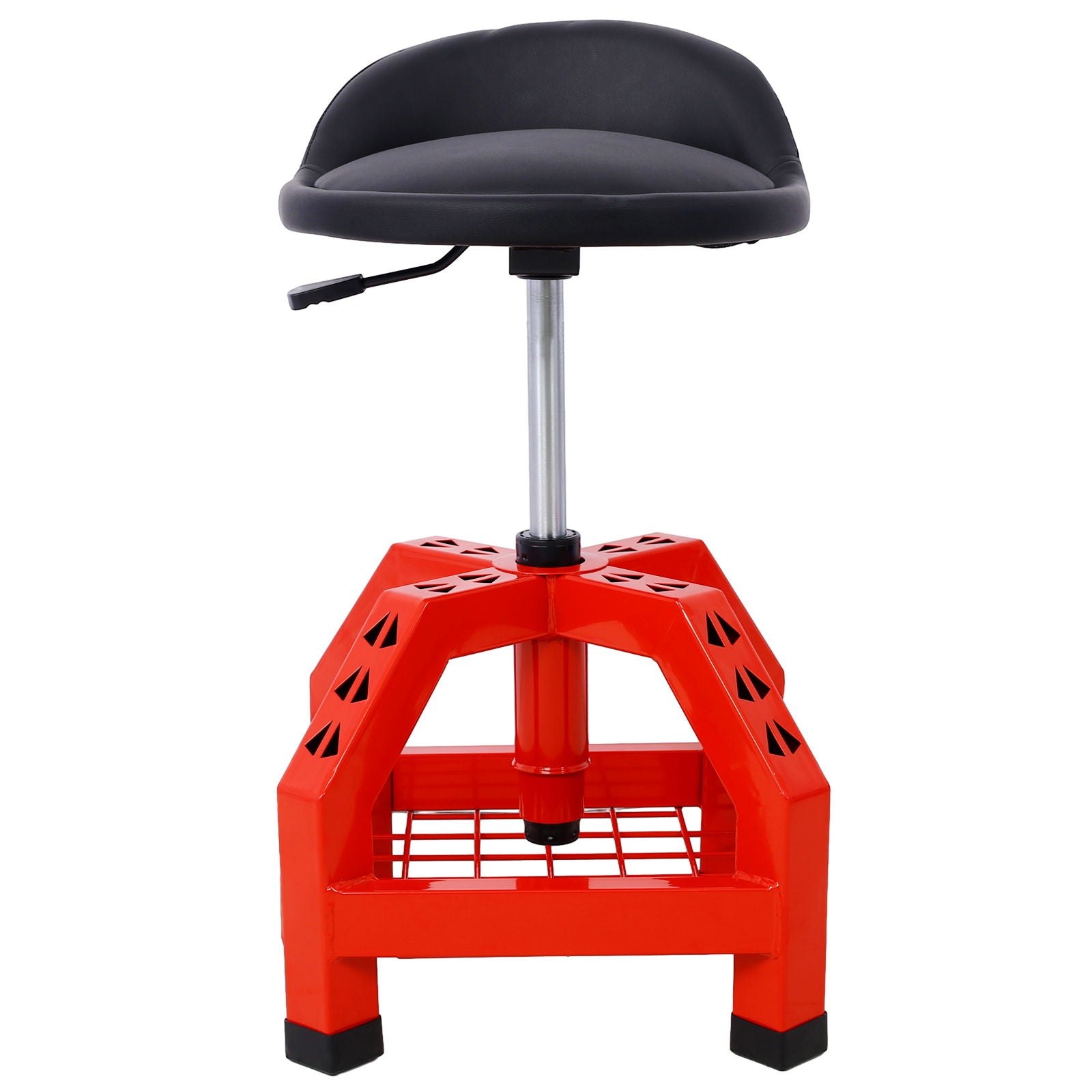 Pneumatic 360 Degree Swivel Stool, Mechanics Rolling Creeper Seat, Heavy Duty Rolling Mechanics Stool, Shop Stool With Casters