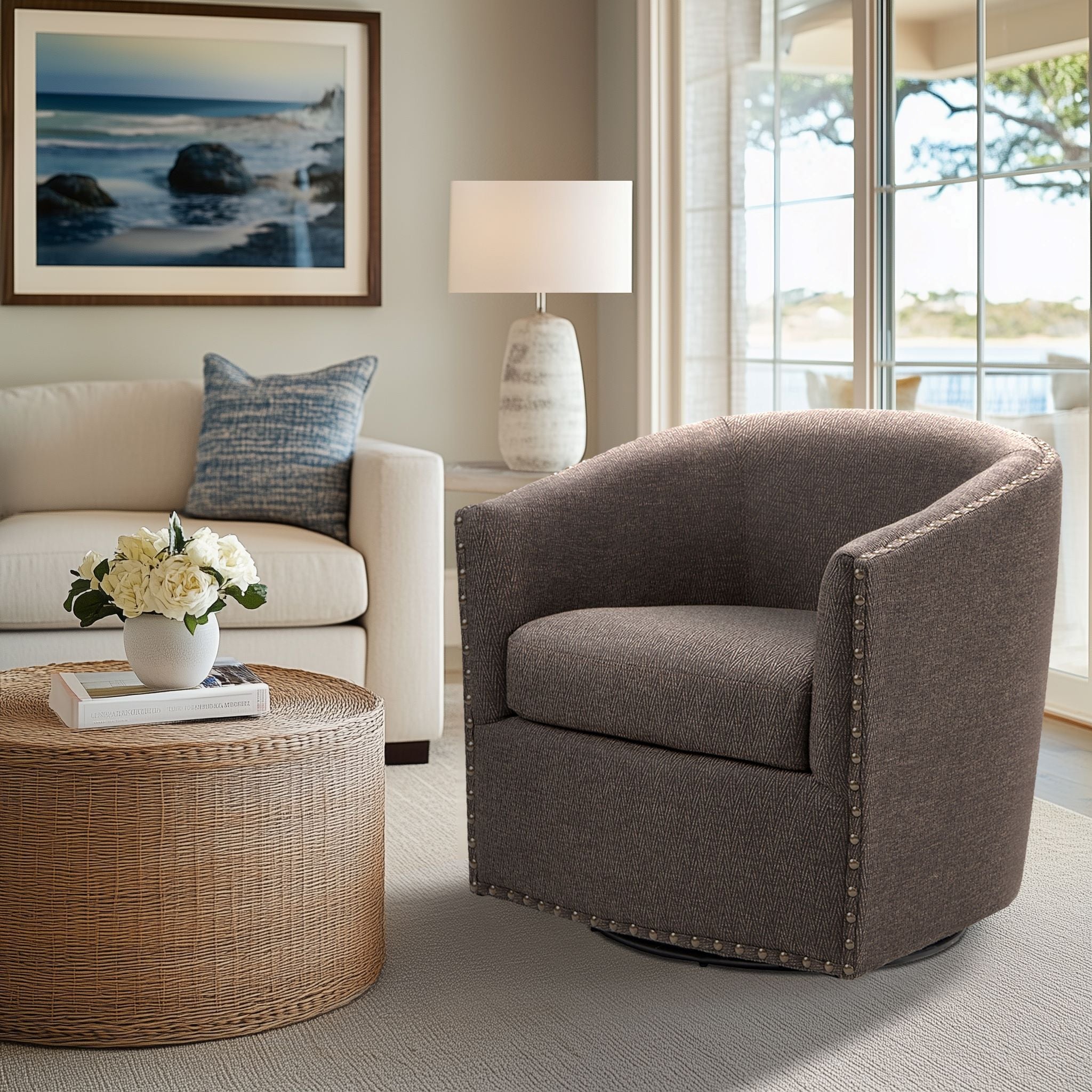 Tyler - Swivel Chair - Chocolate