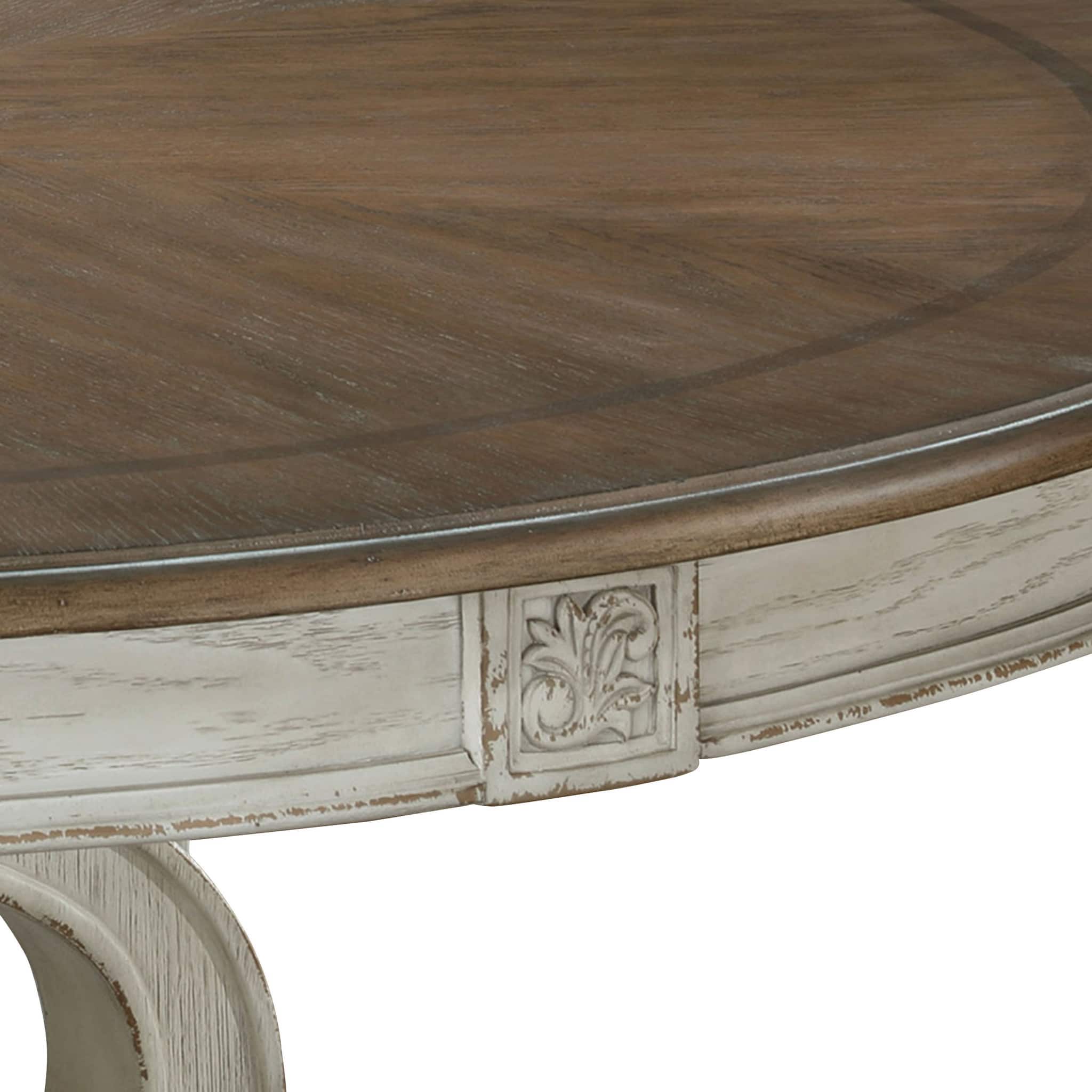 Elegant Dining Set Round Table And Side Chairs