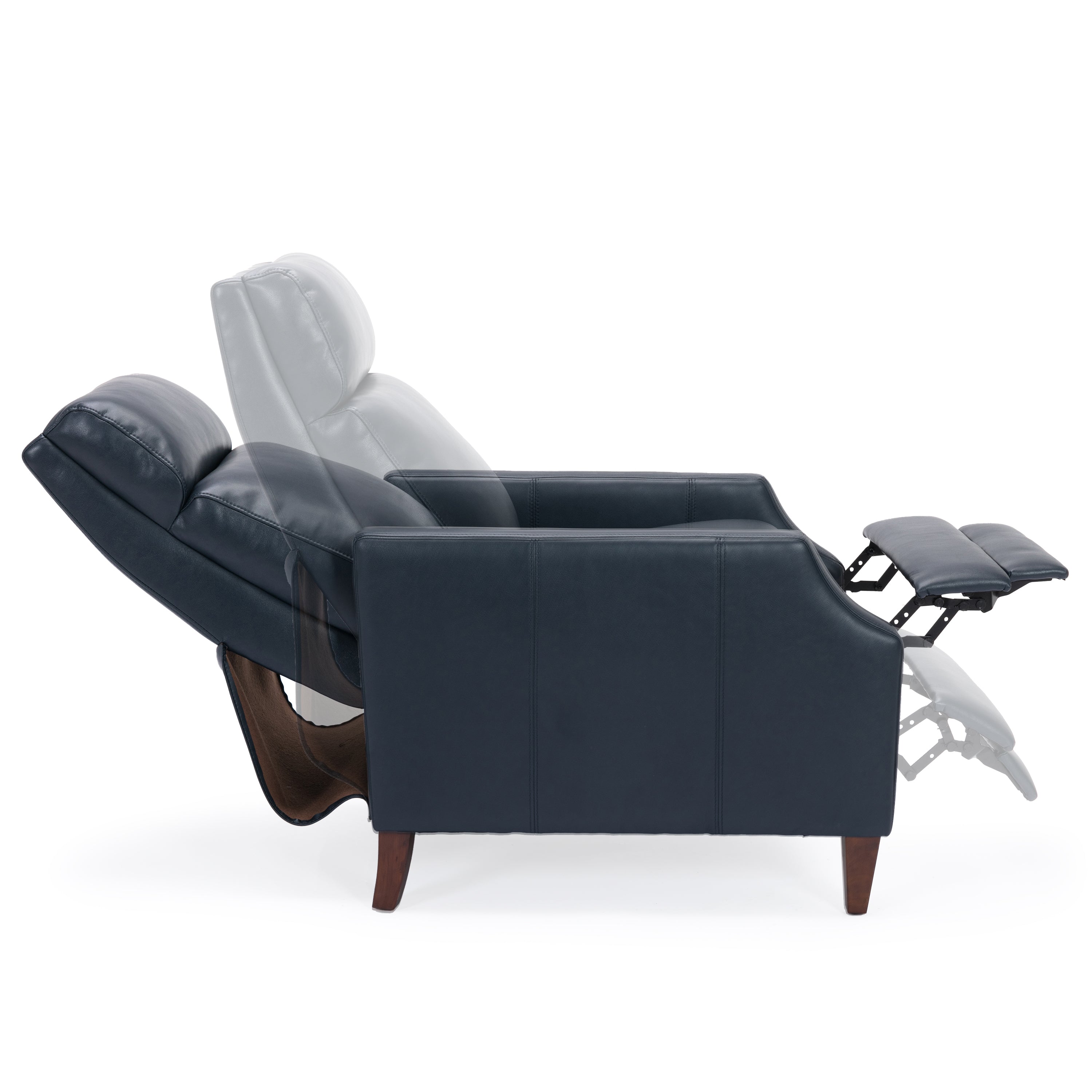 Biscoe Push Back Recliner - Midnight Blue