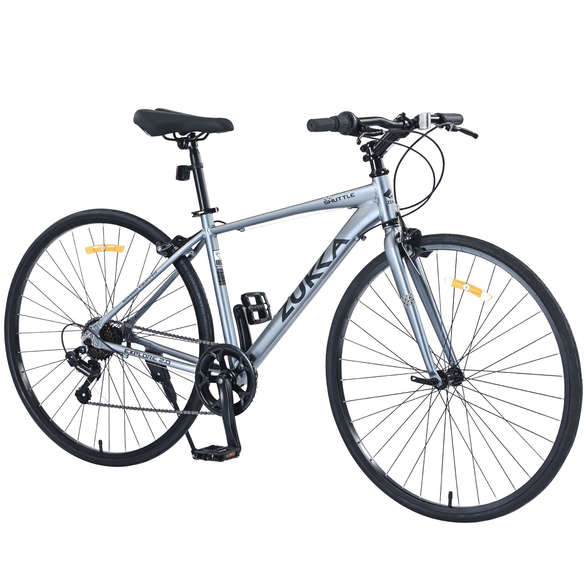 Shimano - 7 Speed Hybrid Bike Aluminum Alloy Frame C-Brake 700C Road Bike For Men Women's City Bicycle