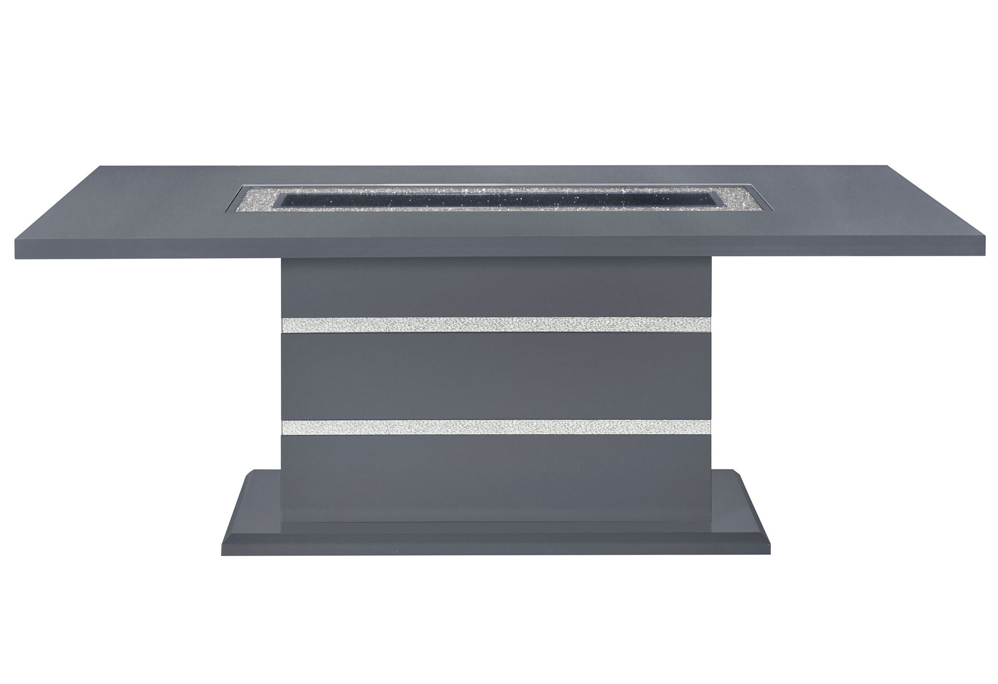 Monaco - Dining Table Top And Base - Dark Gray