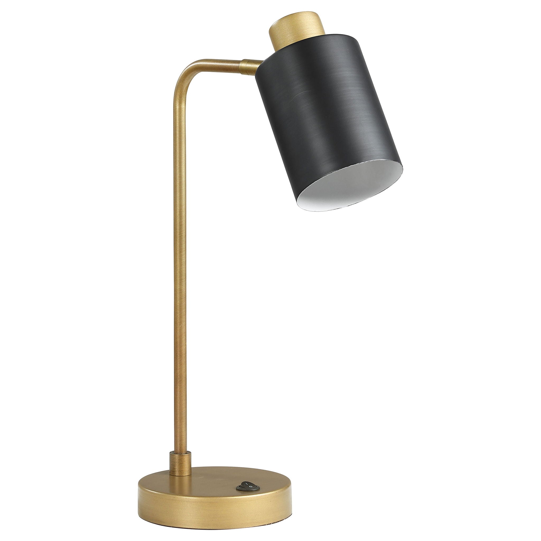 Dharma - Adjustable Table Lamp With Shade - Antique Brass