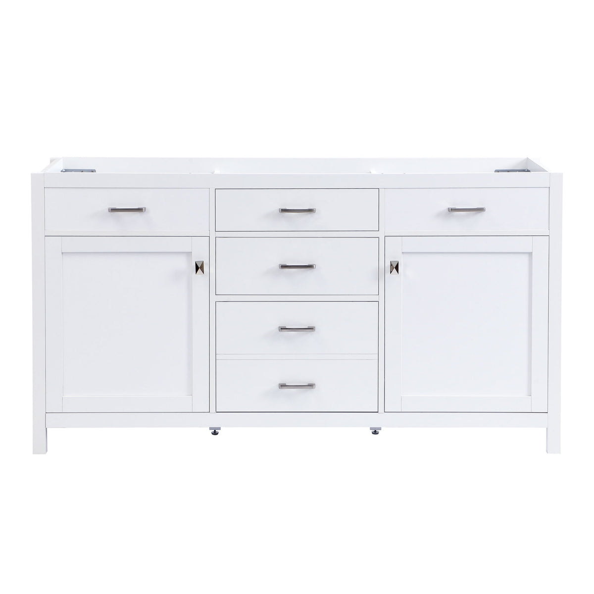 Bathroom Vanity Cabinet Only With Soft Closing Doors & Drawers, Adjustable Shelves - White