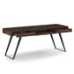Lowry - Large Desk - Distressed Charcoal Brown
