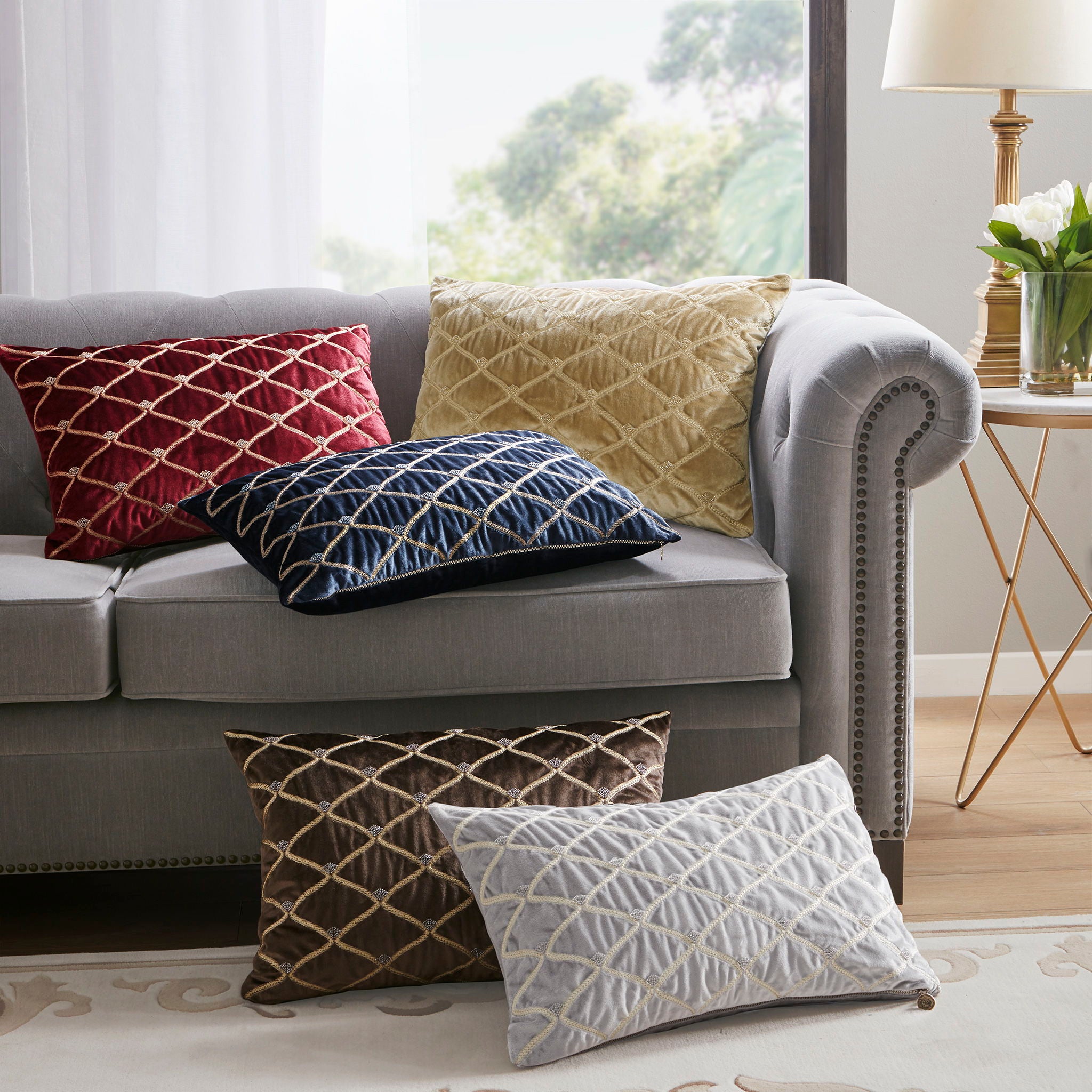 Aumont - Oblong Decor Pillow - Gold