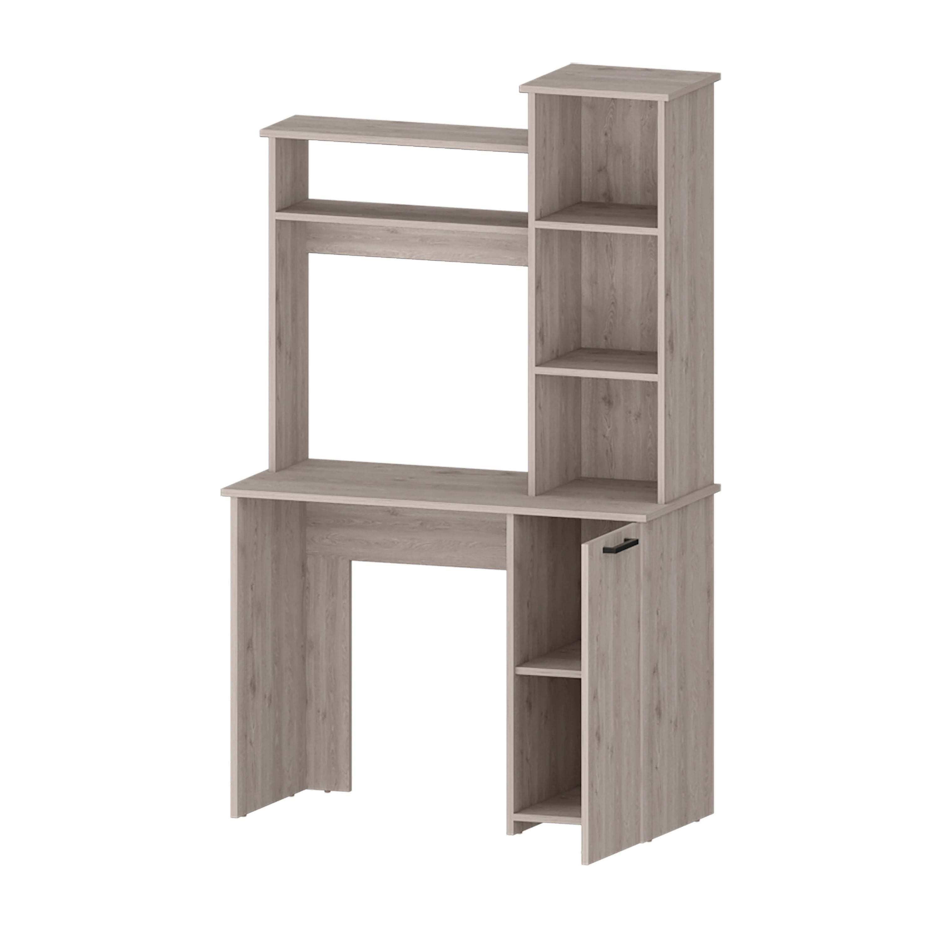 Rumford Computer Desk with Hutch and 3-Tier Storage Shelves