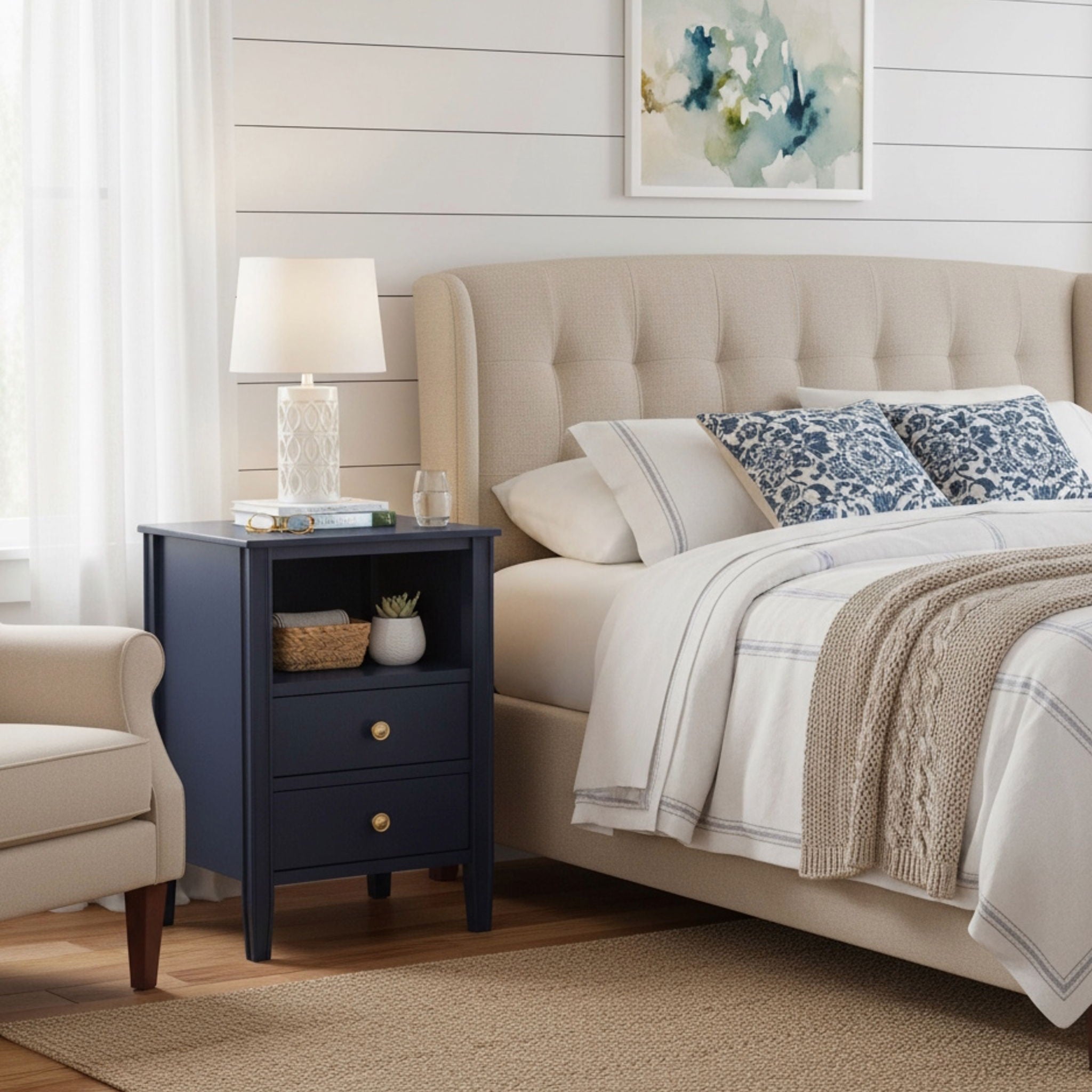 Winston - 2 Drawer Storage Nightstand