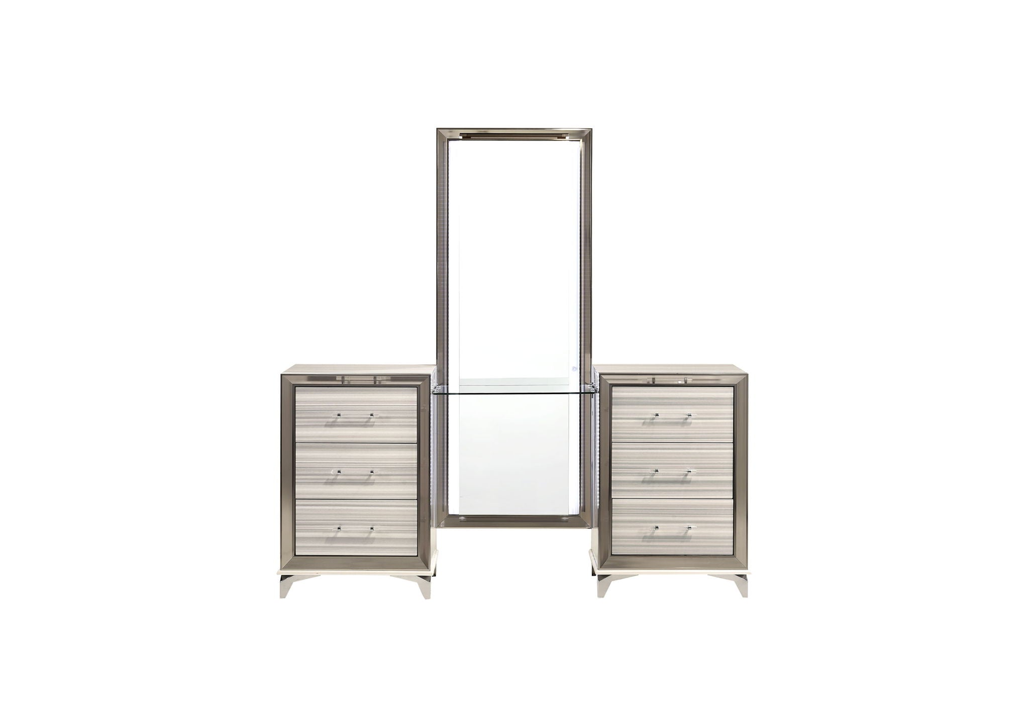 Zambrano - Floor Mirror With LED - White