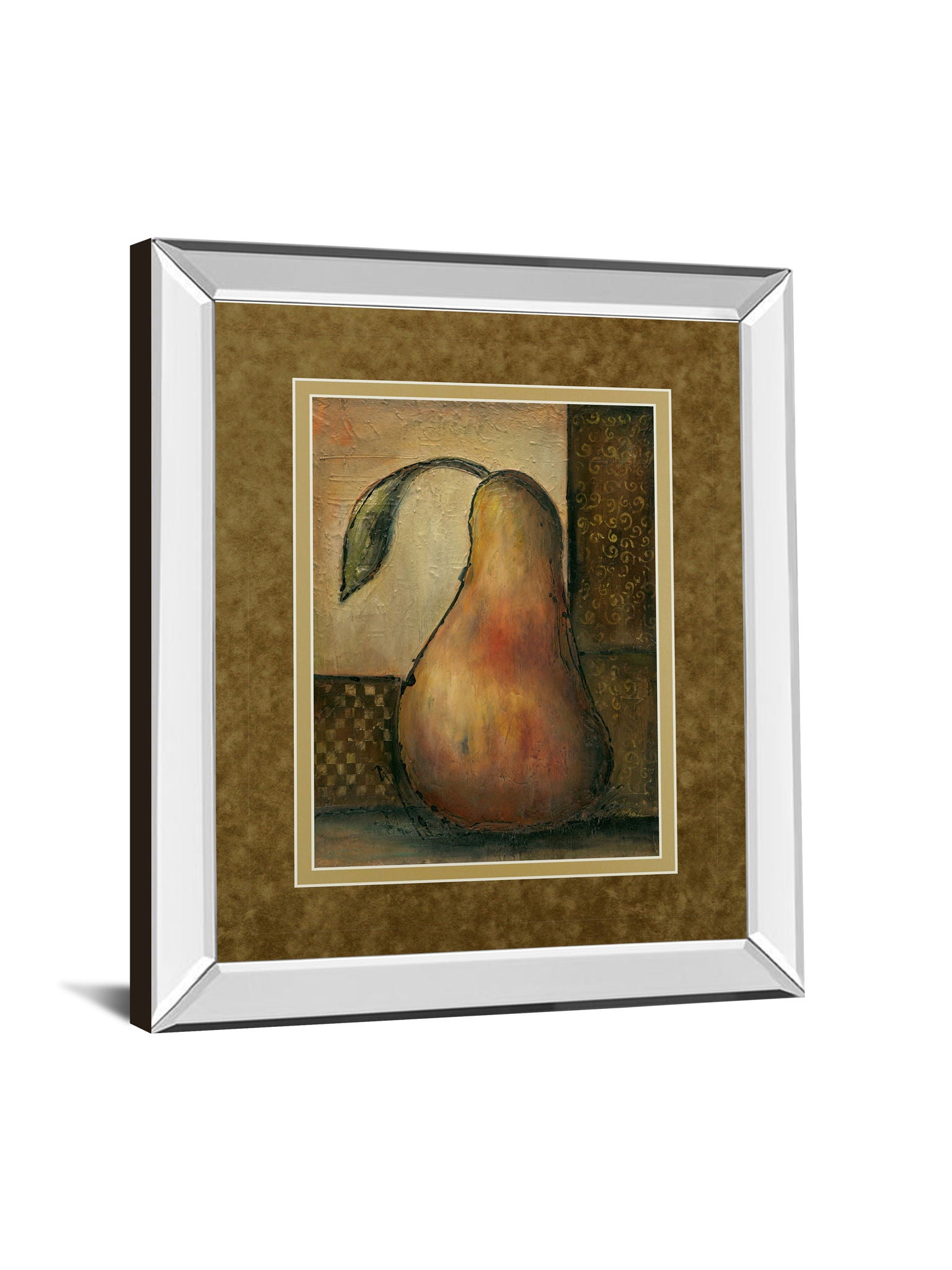 Peralicous Il By Joyce Combs - Mirror Framed Print Wall Art - Light Brown