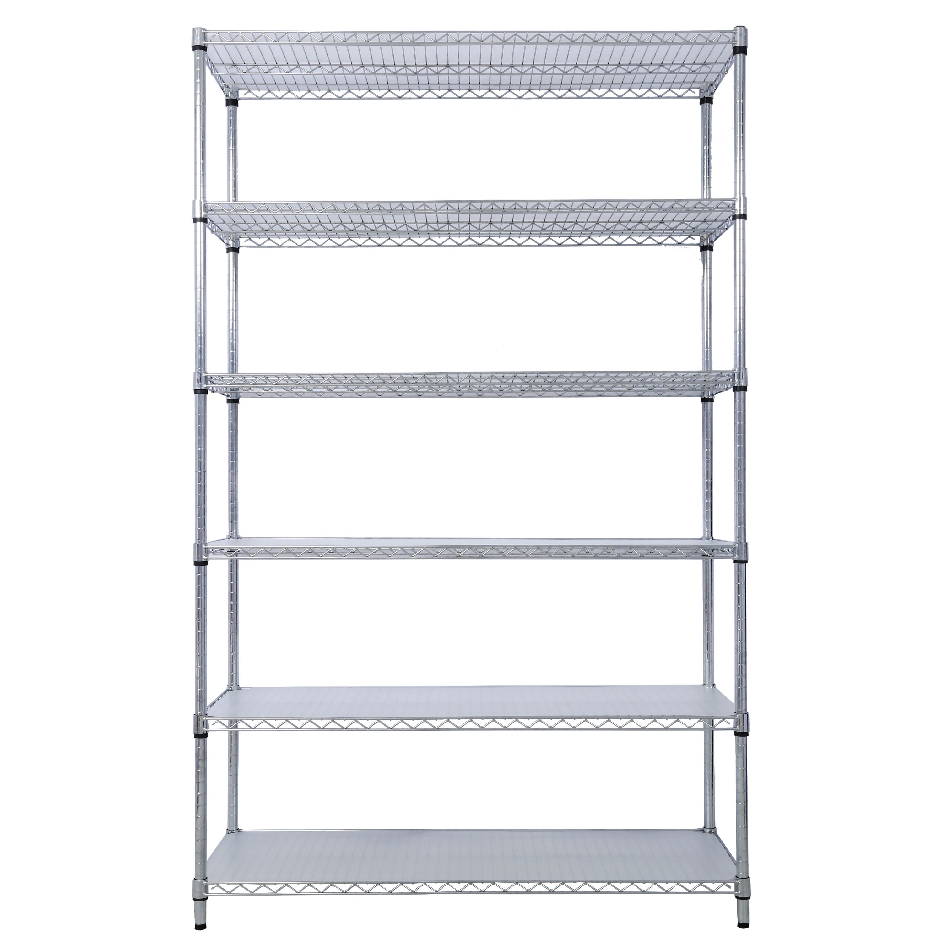 6 Tier 6000Lbs Capacity Nsf Metal Shelf Wire Shelving Unit, Heavy Duty Adjustable Storage Rack With Wheels & Shelf Liners For Commercial Grade Utility Steel Storage Rack