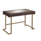 ACME Boice Desk in Espresso PU & Champagne 92336