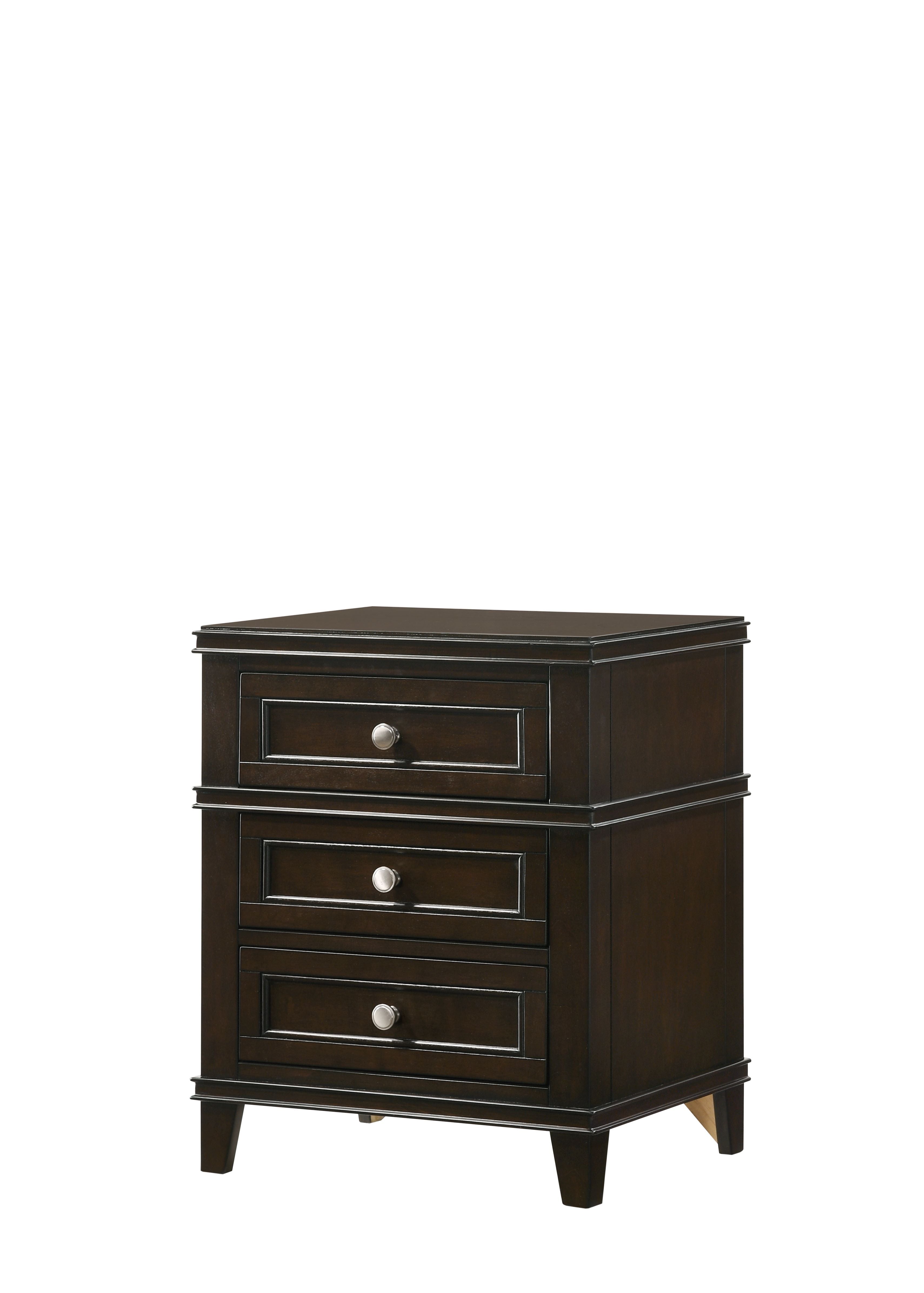 3 Drawer Nightstand With USB