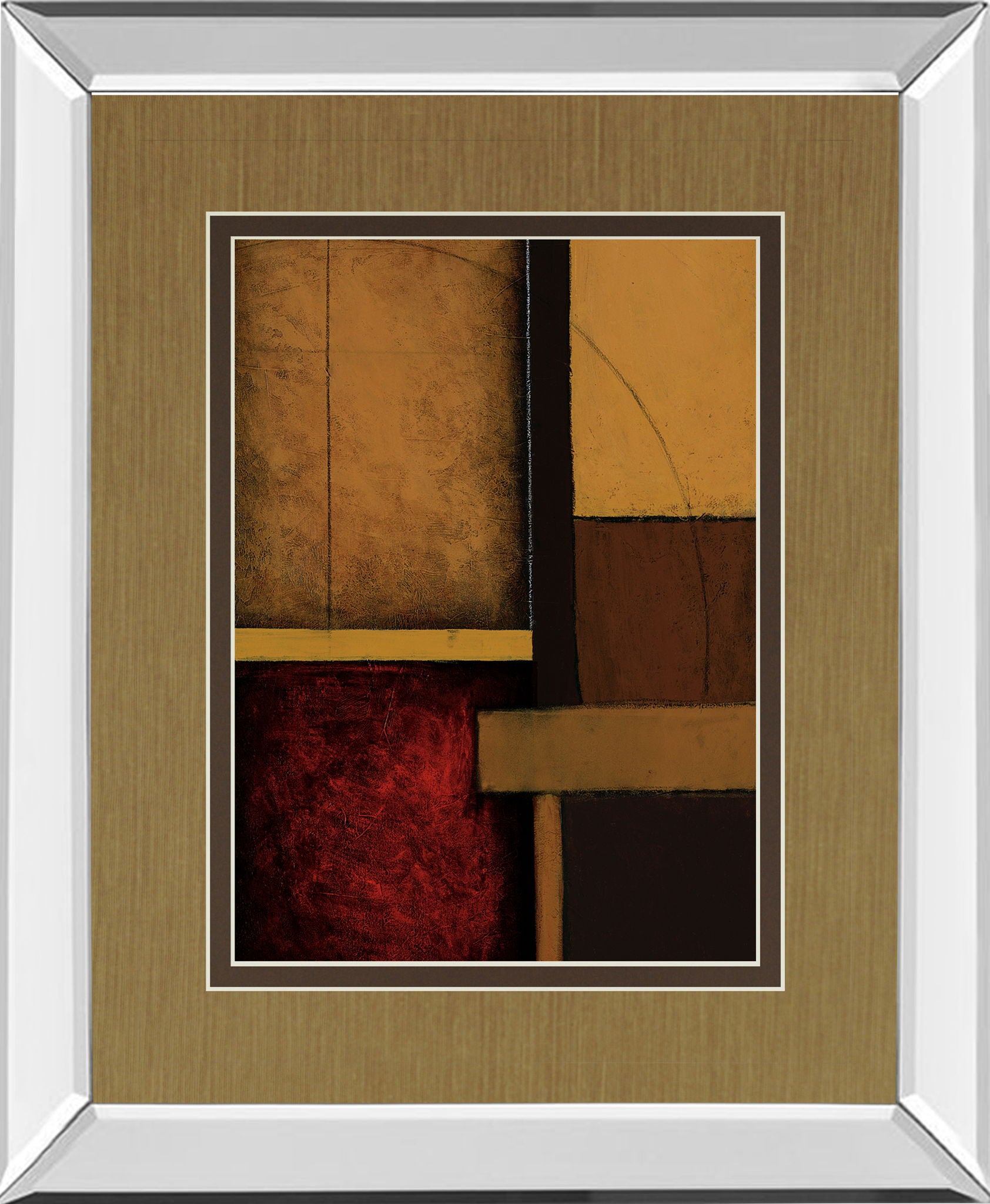 Gateways I By Patrick St. Germain - Mirror Framed Print Wall Art - Light Brown