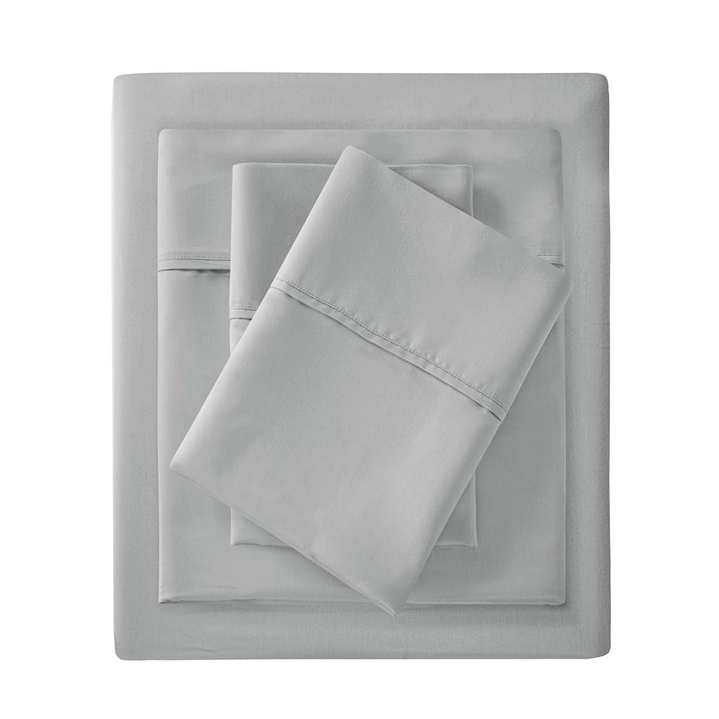 300 Thread Count Organic Cotton - Queen Deep Pocket Sheet Set - Gray