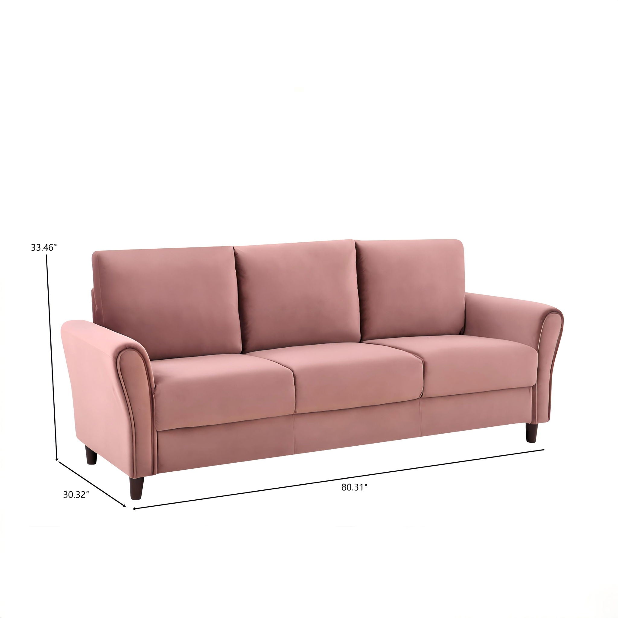 Patricia - Curved Arm 3 Seater Sofa