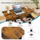 Metal coffee table,desk,with a lifting table,and hidden storage space.There were two removable wicker baskets that could be placed in any space such as the living room,color:brown with fire wood grain