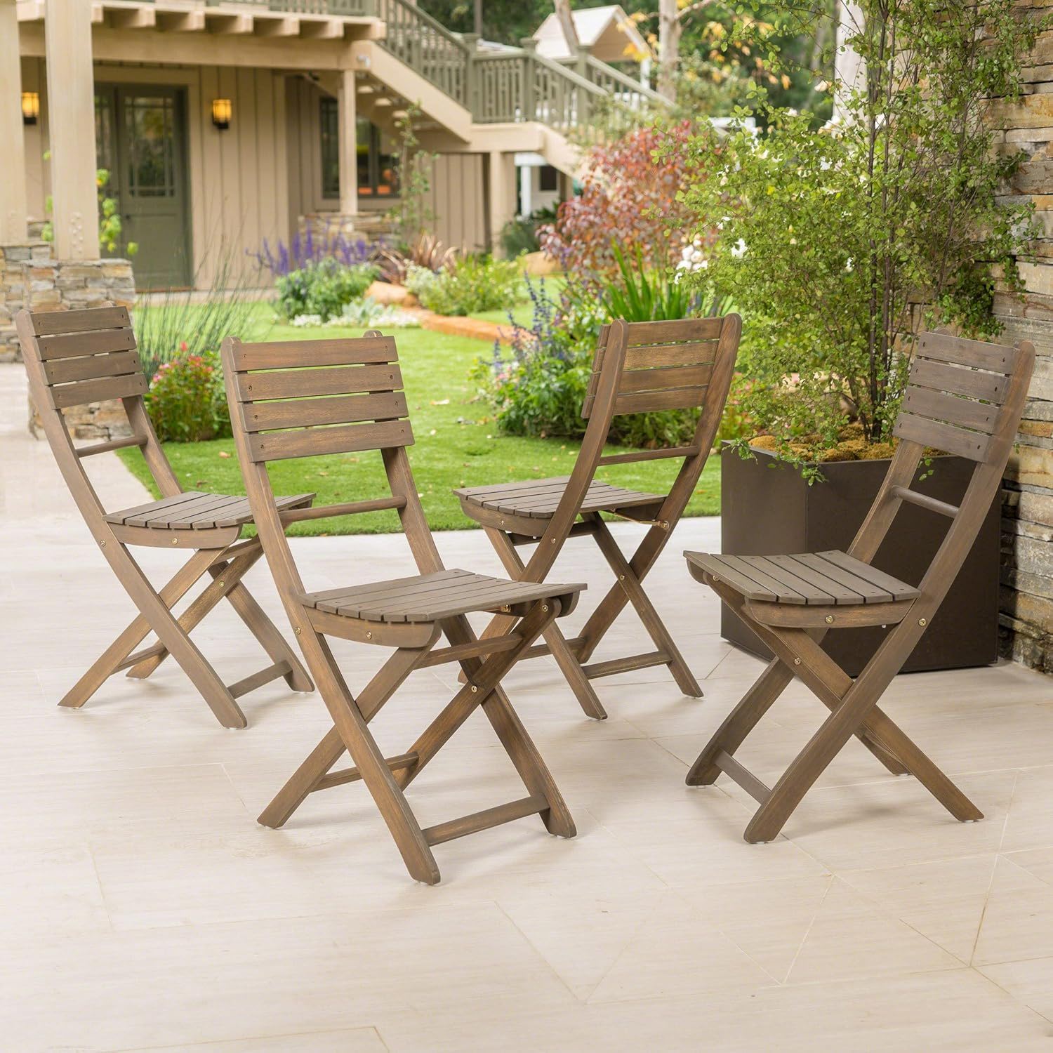Positano - 4 Piece Foldable Chair - Gray