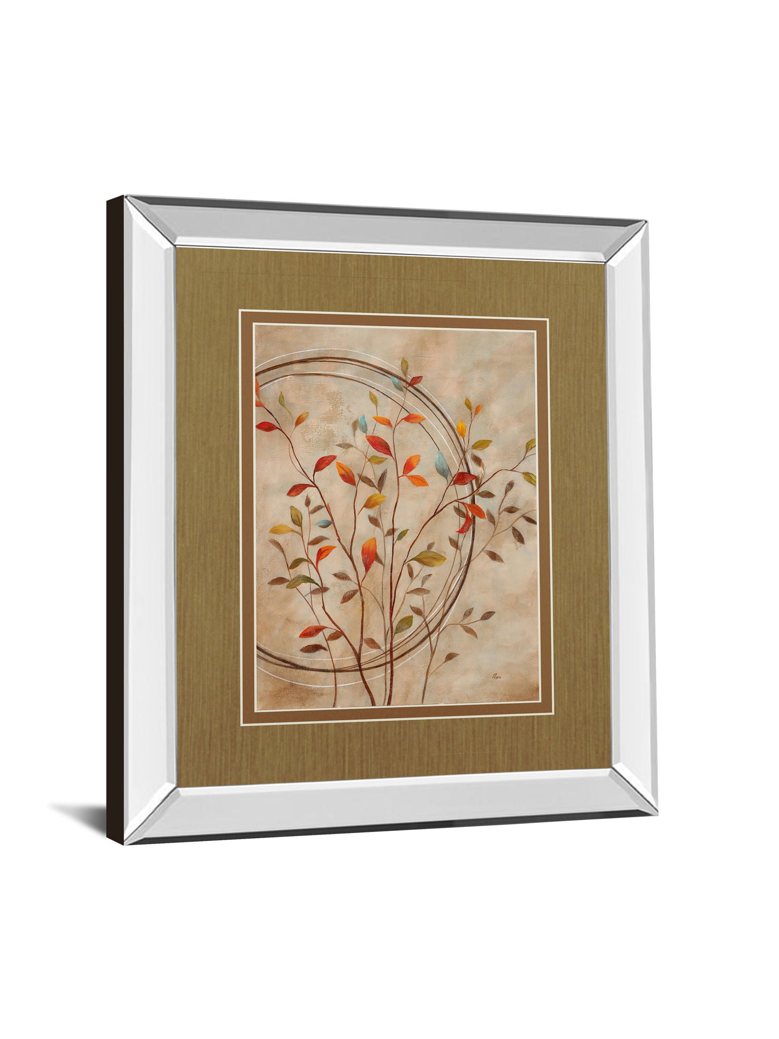 Autumn's Delight Il By Nan - Mirror Framed Print Wall Art - Light Brown