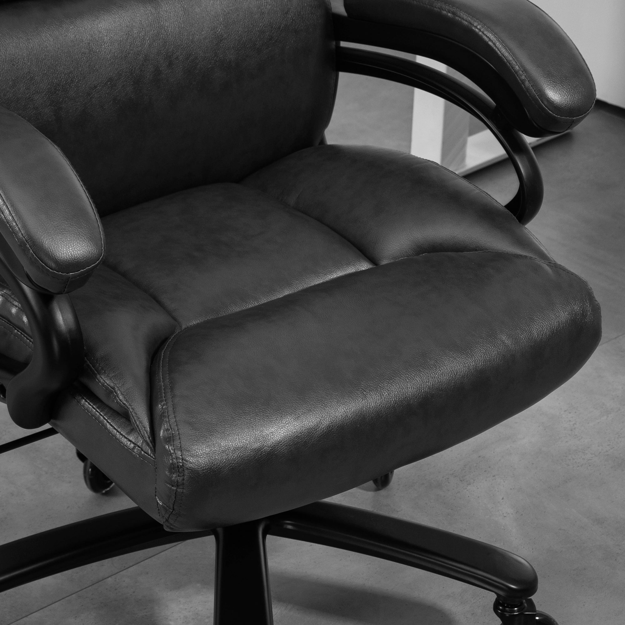 Vinsetto PU Leather Office Chair for Desk, Big and Tall, 400lb., Black